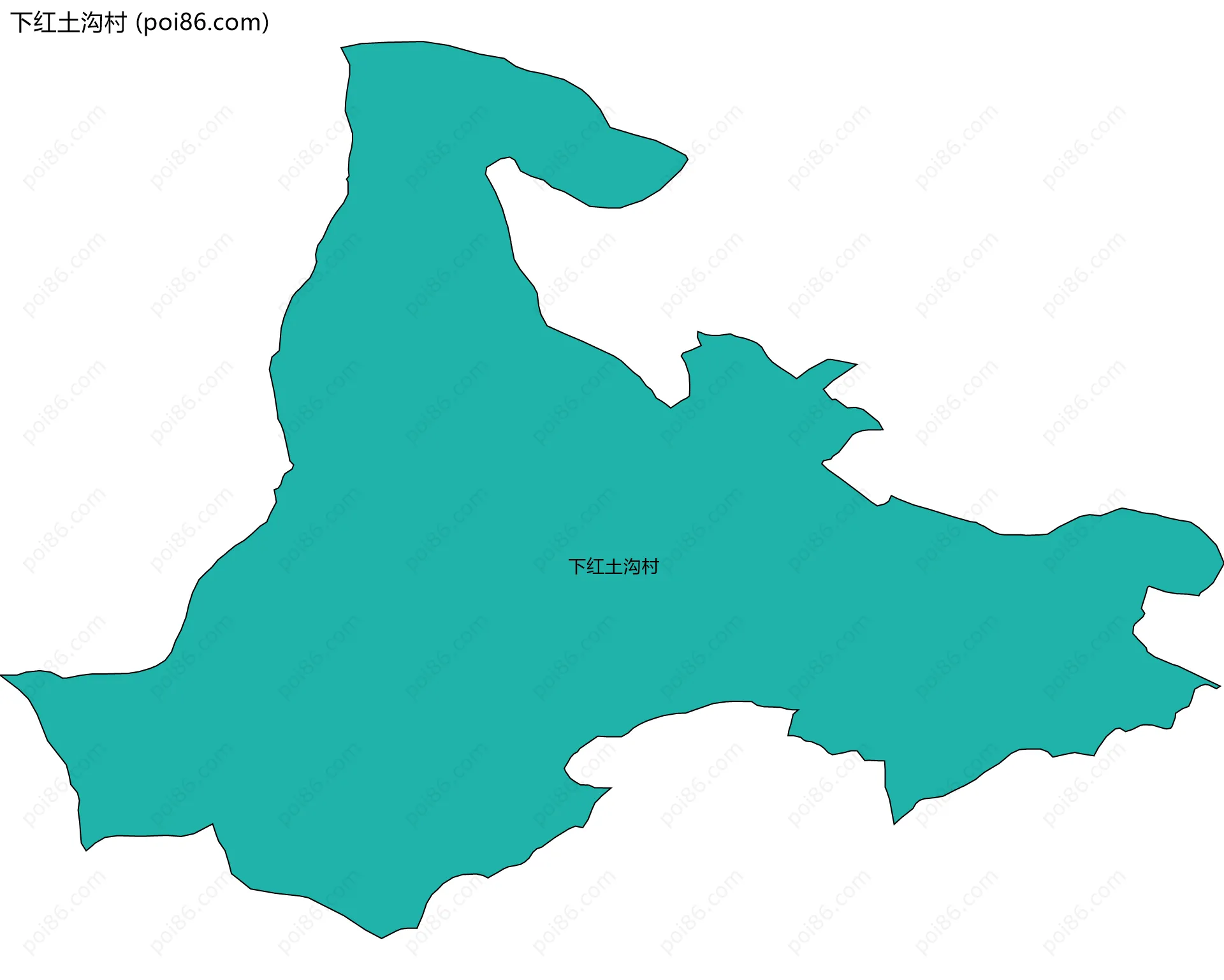 下红土沟村边界地图