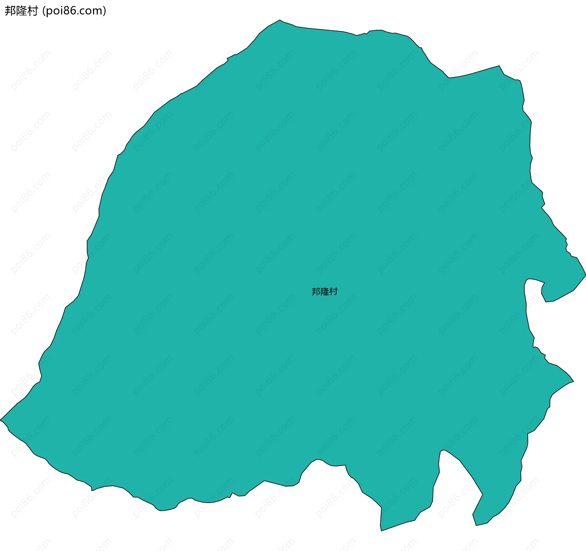 邦隆村边界地图