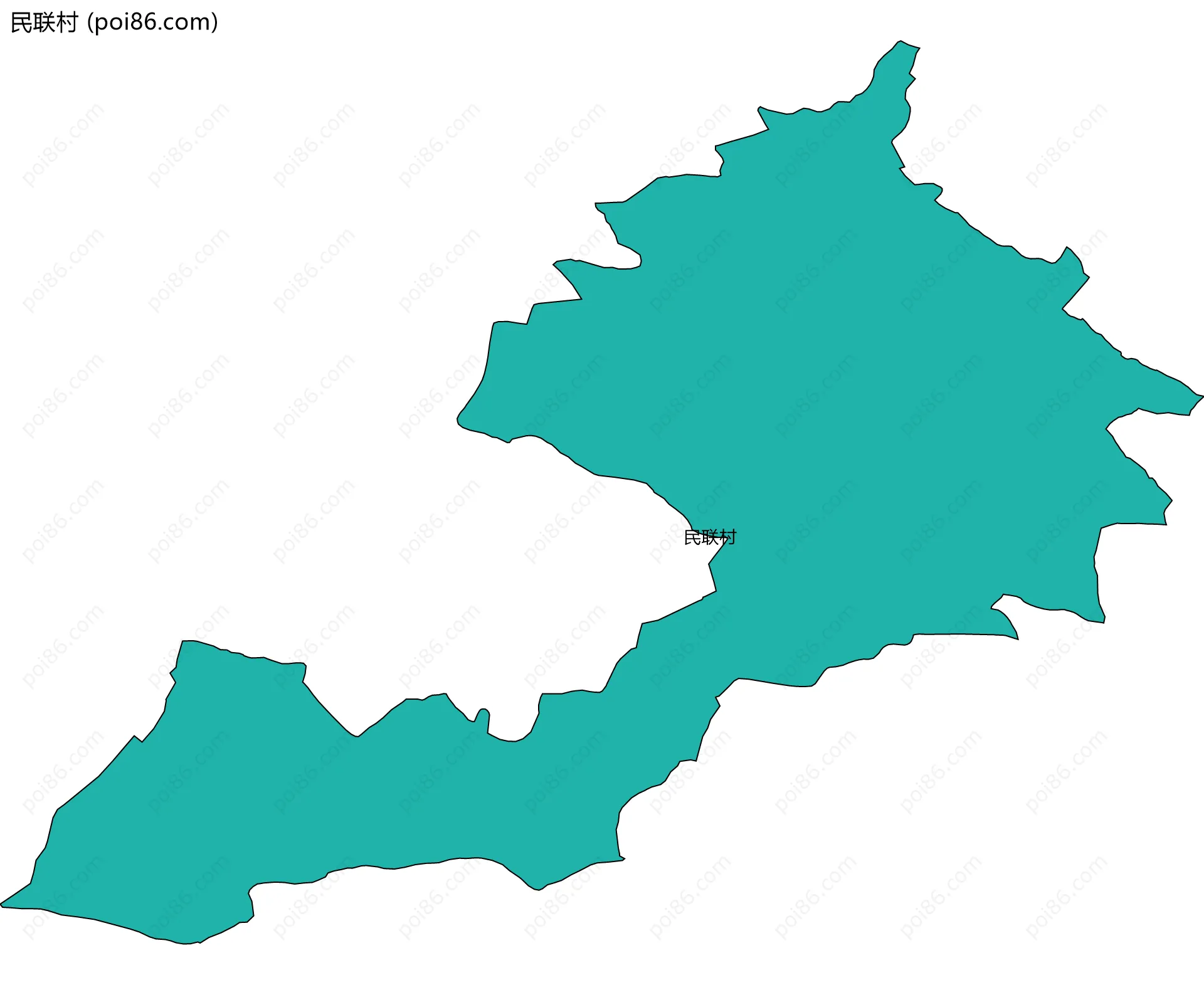 民联村边界地图