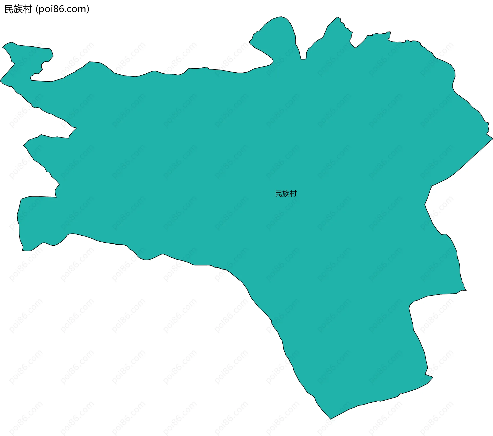 民族村边界地图