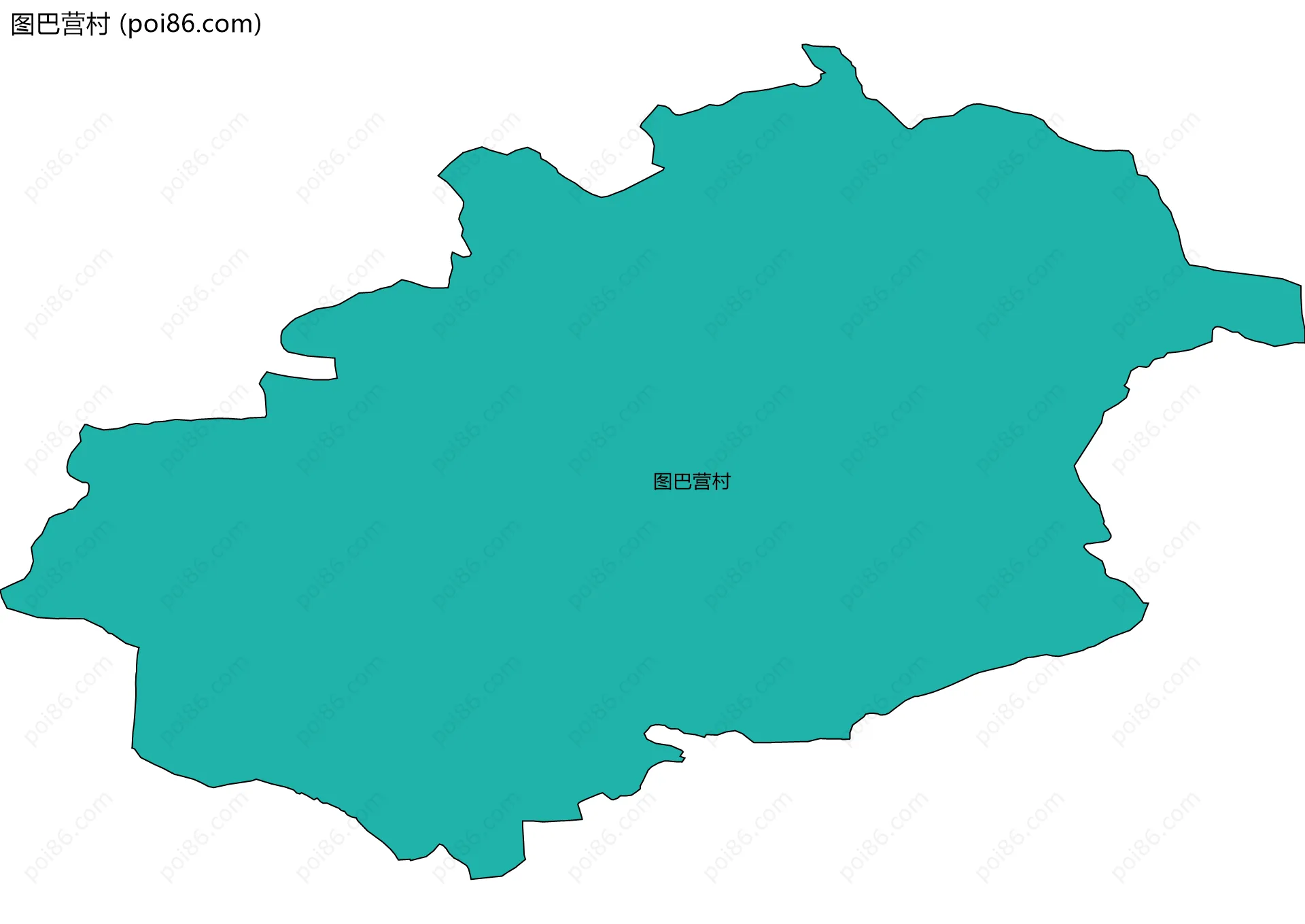 图巴营村边界地图