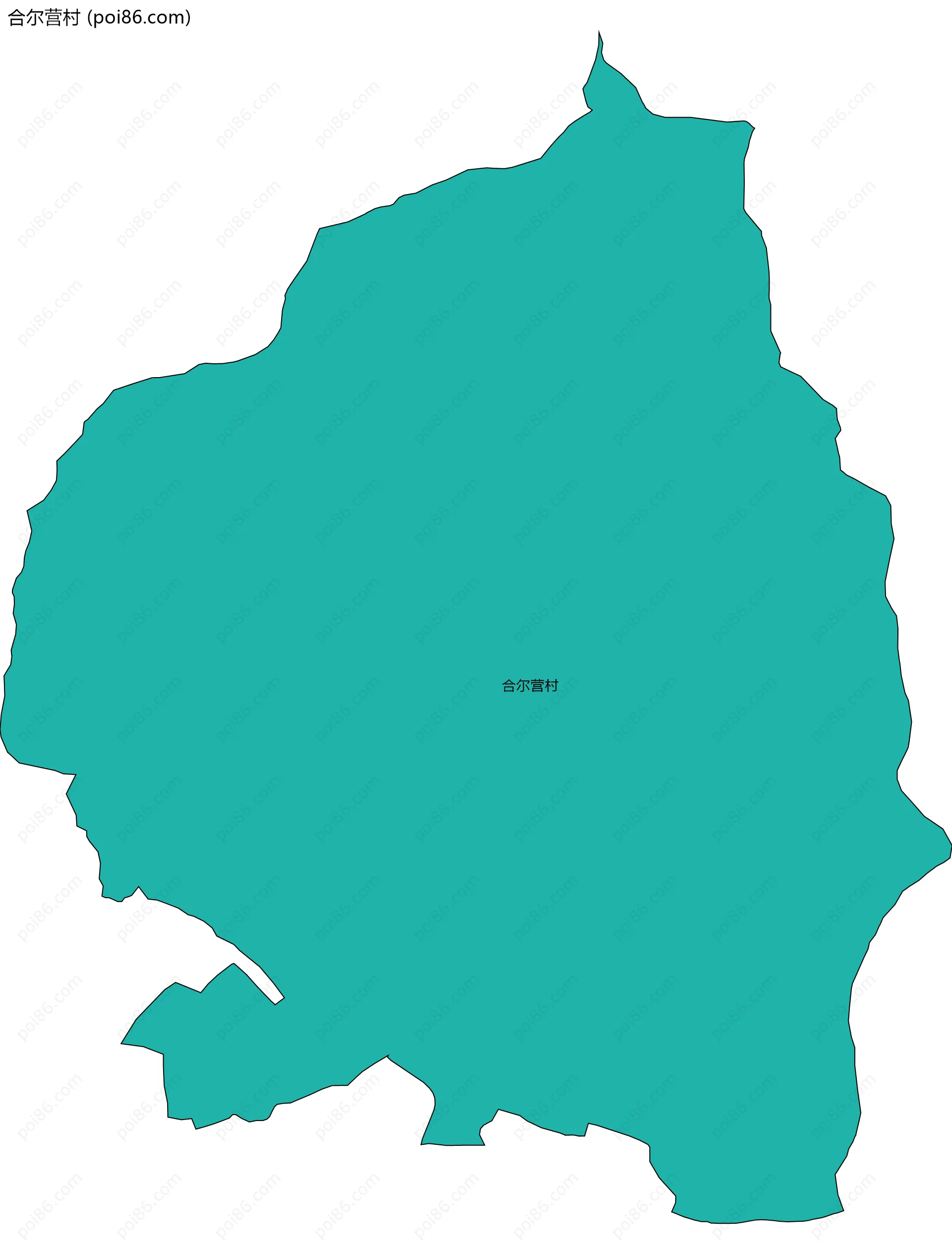 合尔营村边界地图