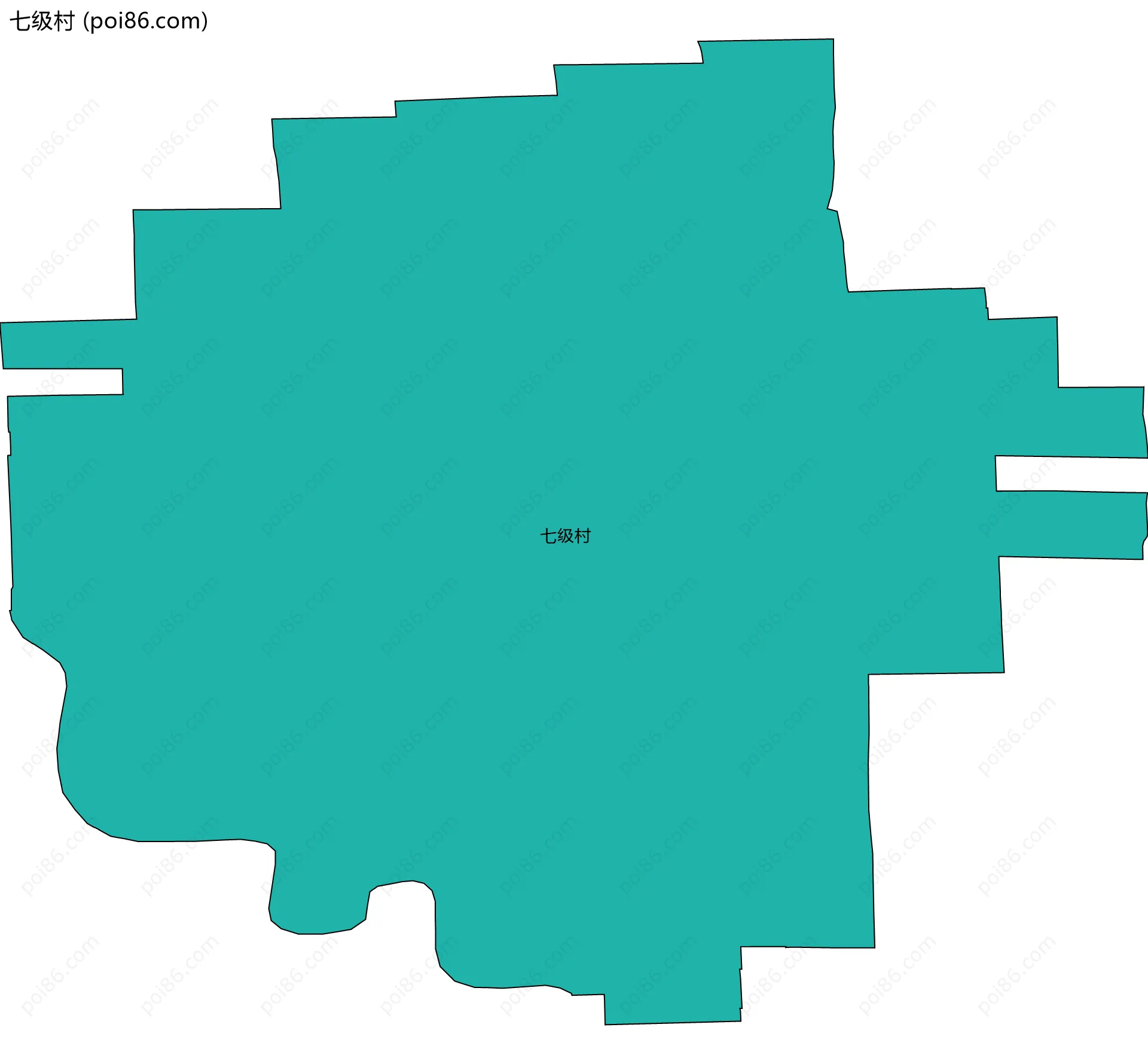 七级村边界地图