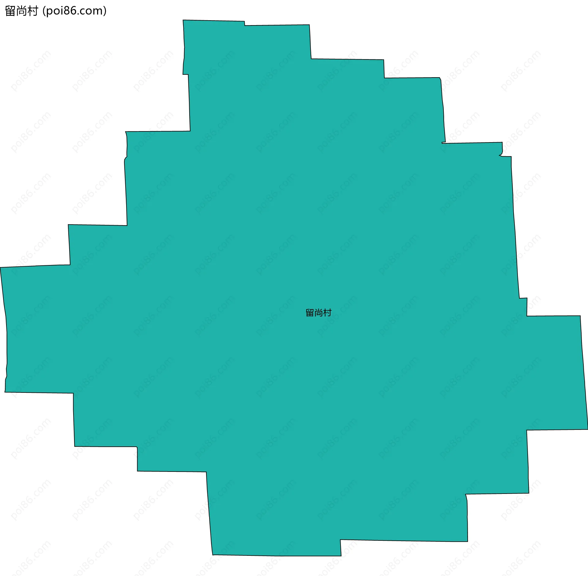 留尚村边界地图