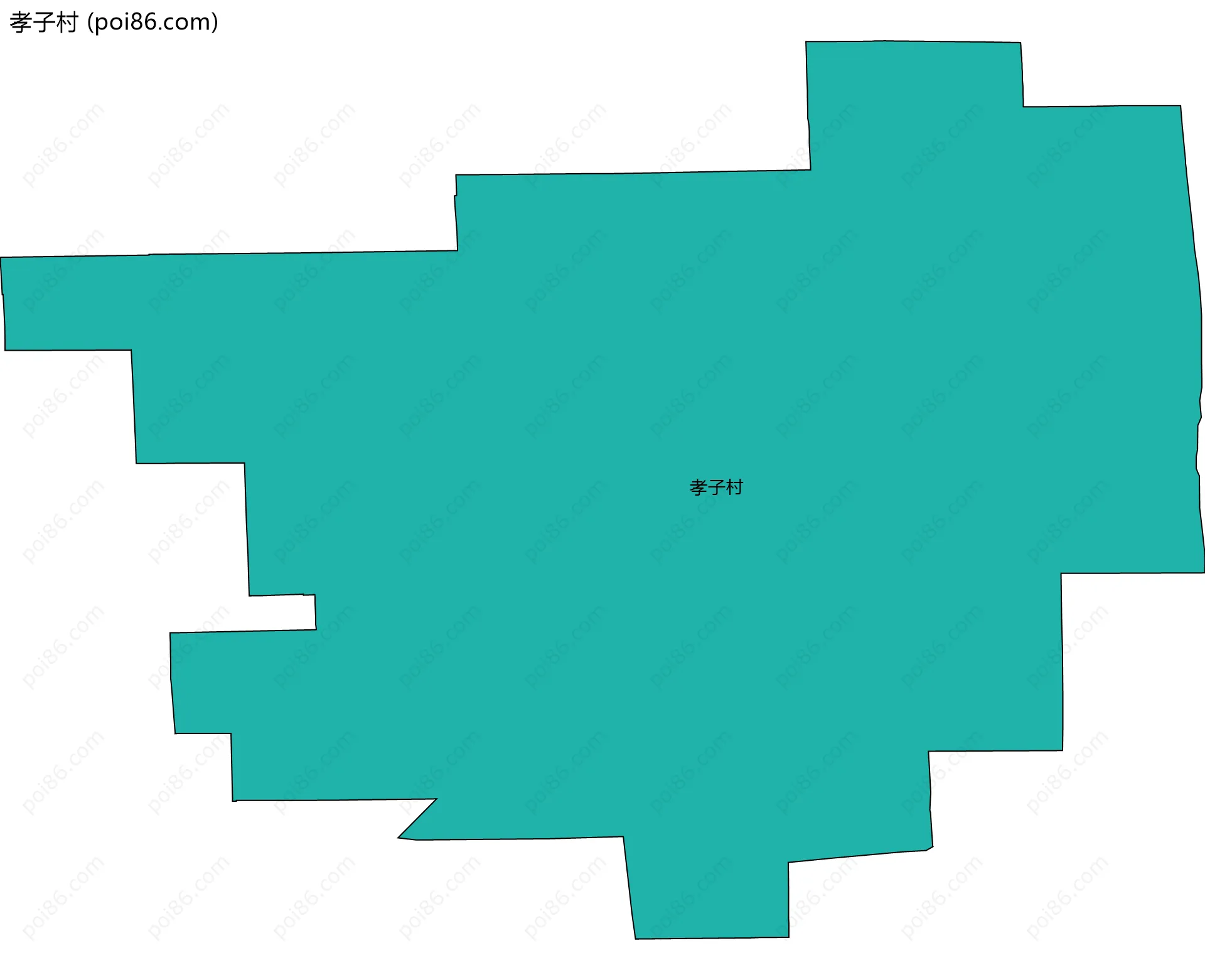 孝子村边界地图