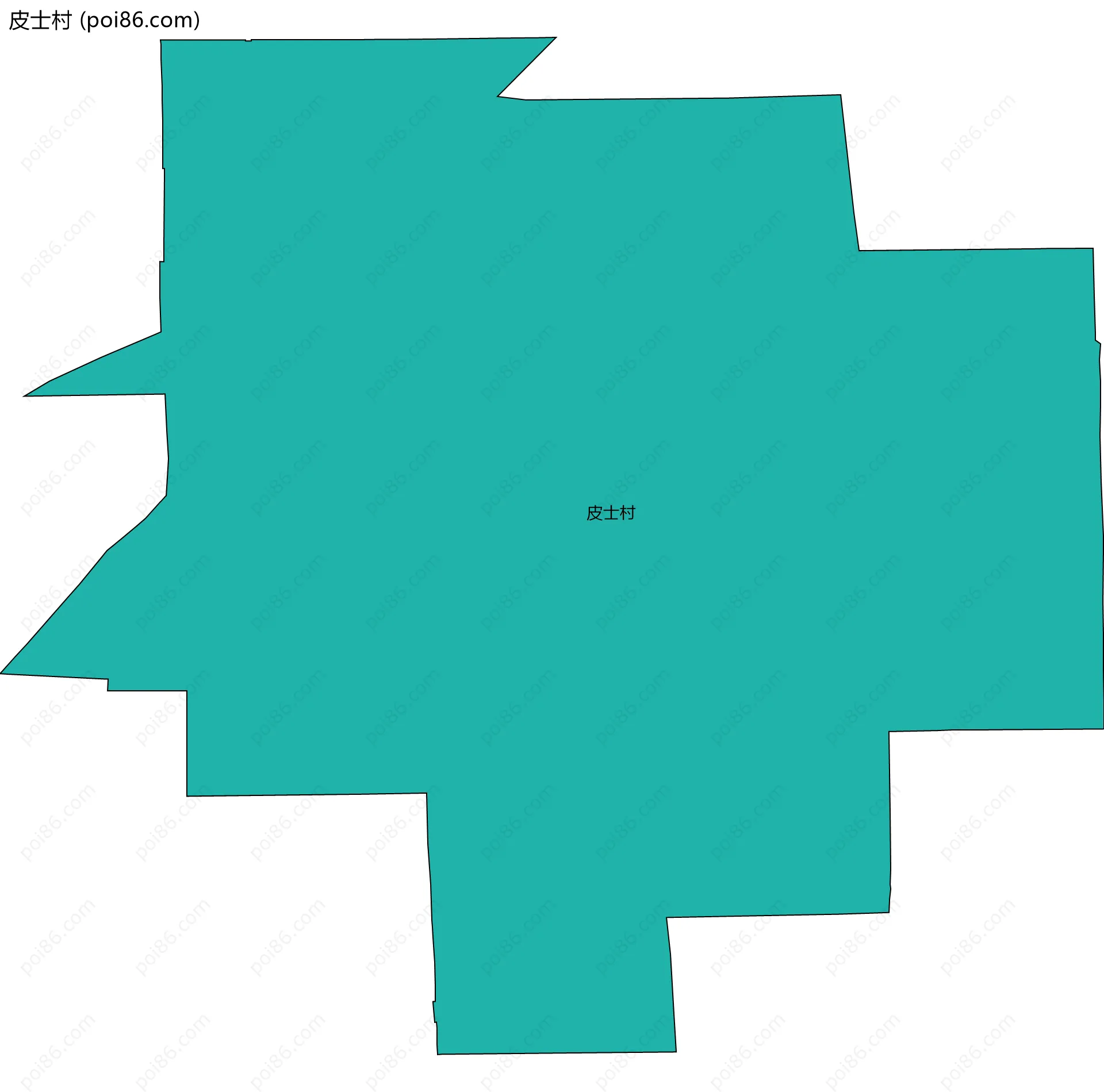 皮士村边界地图