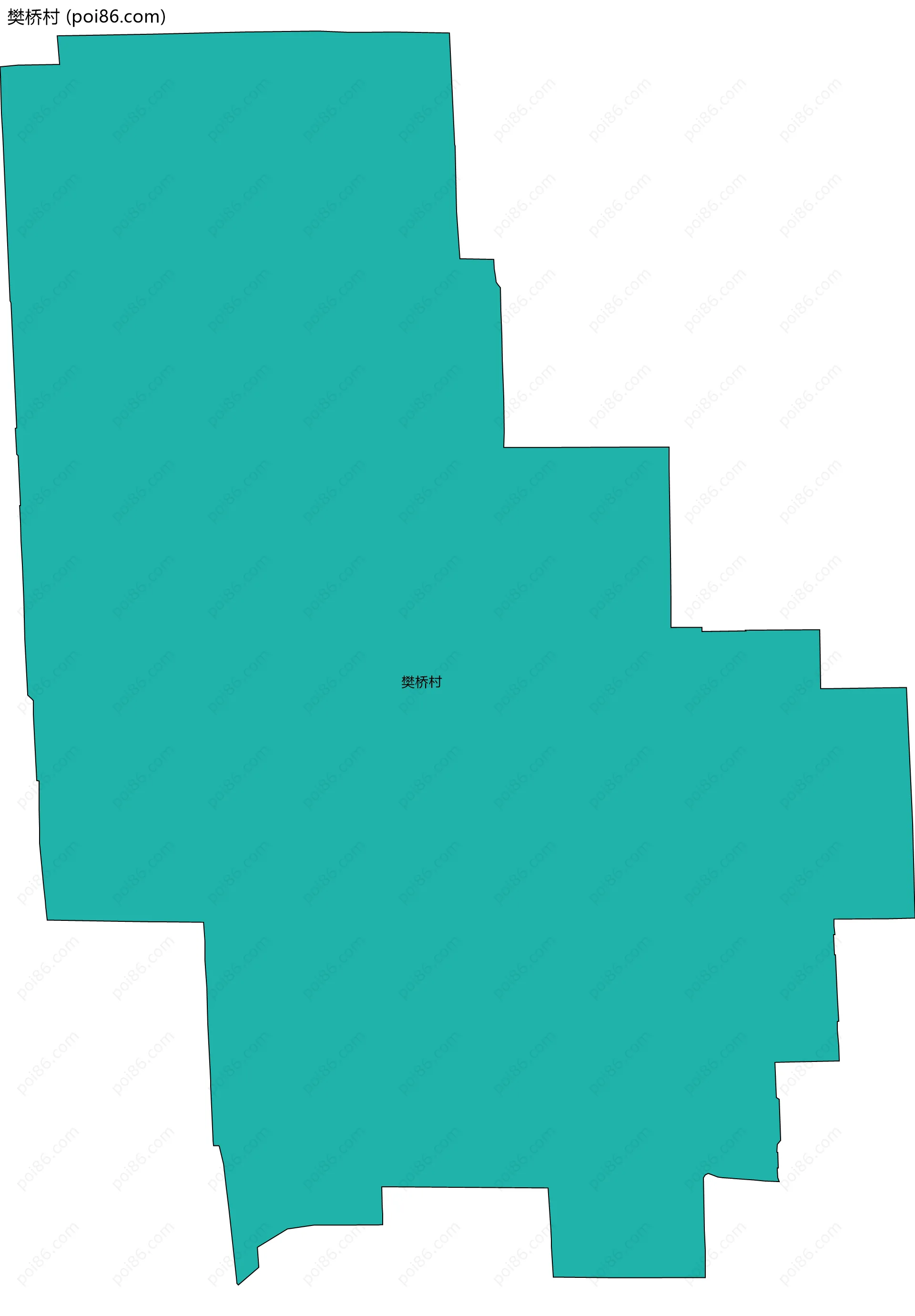 樊桥村边界地图