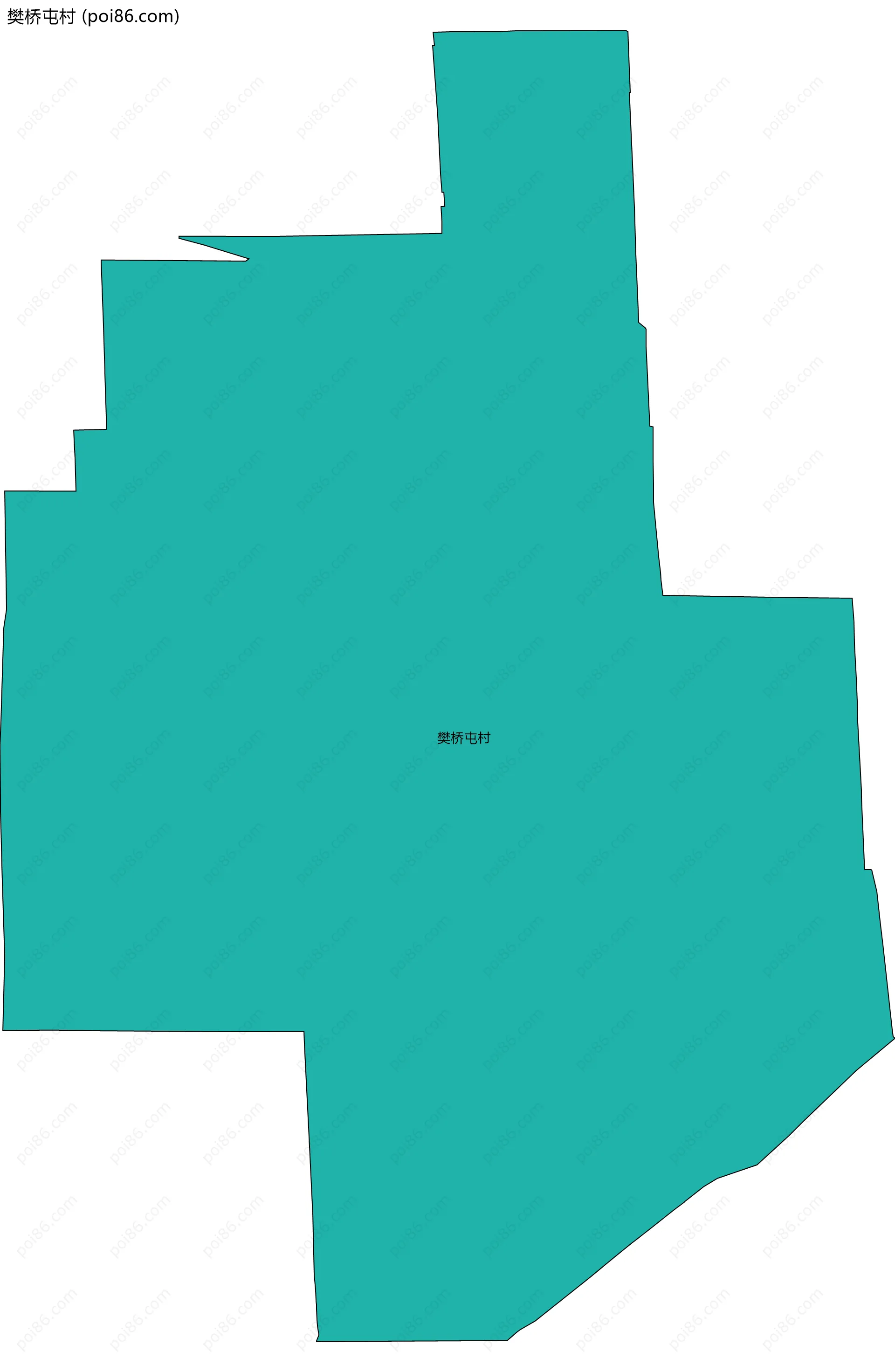 樊桥屯村边界地图