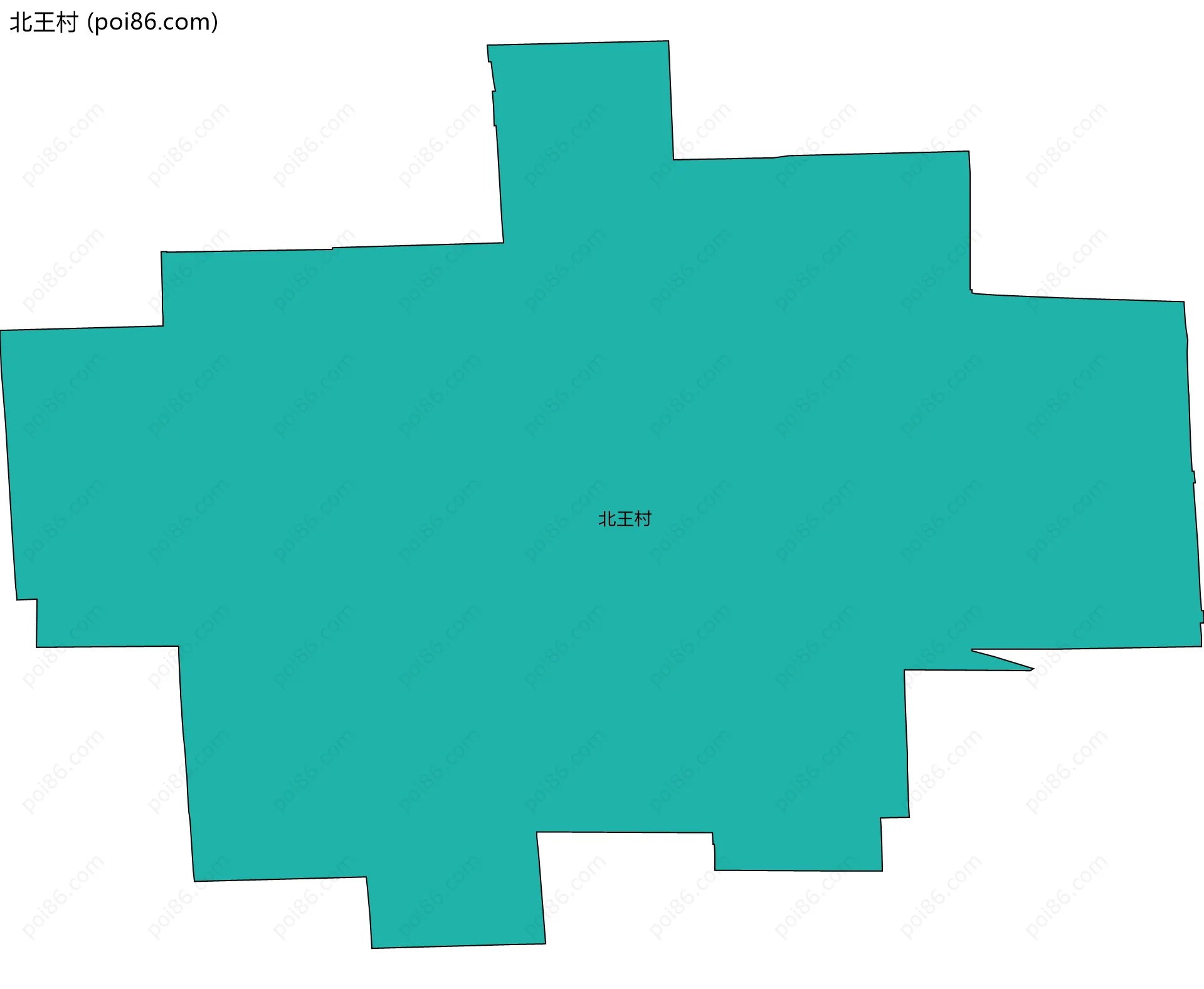北王村边界地图