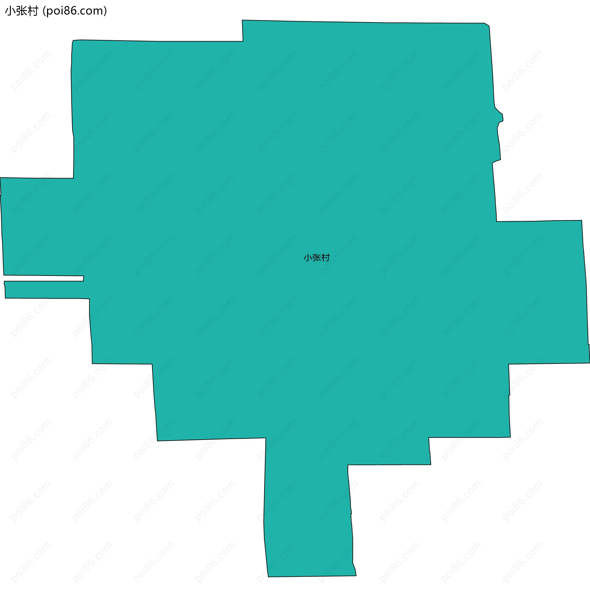 小张村边界地图