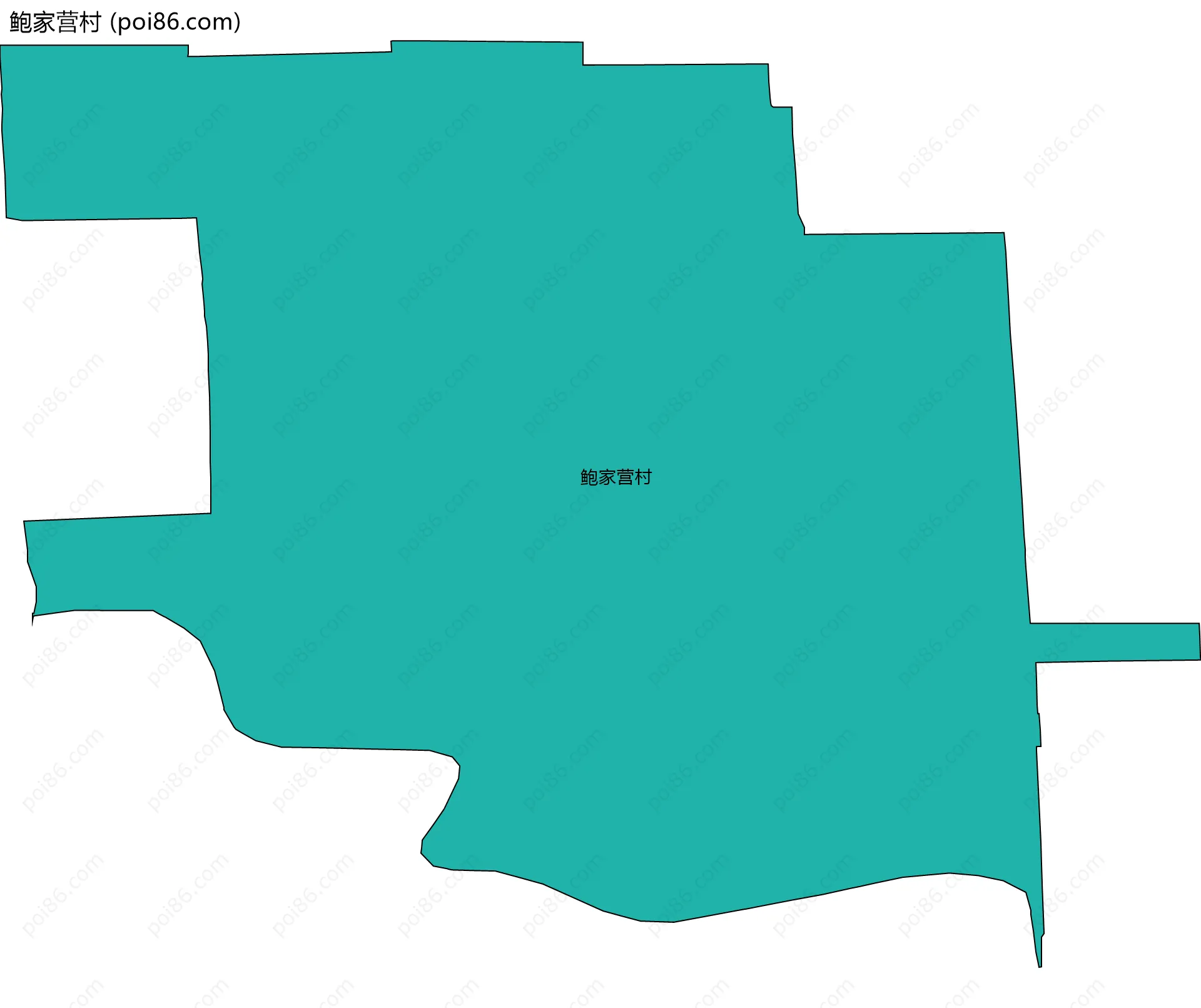 鲍家营村边界地图