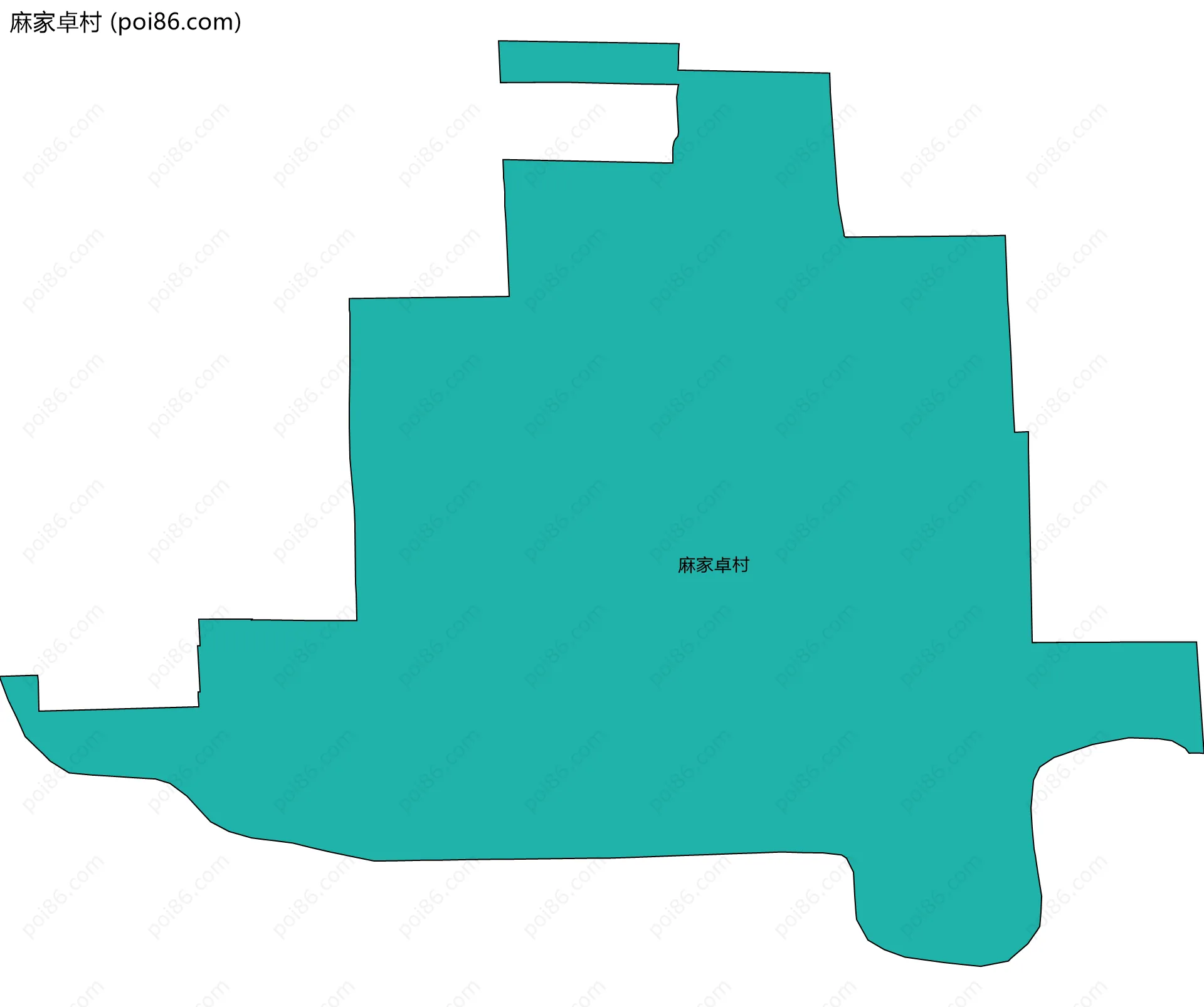 麻家卓村边界地图