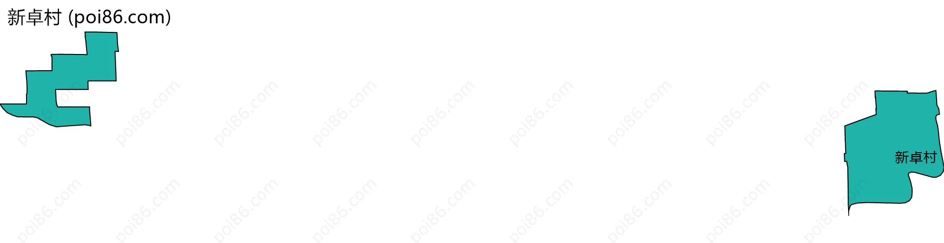 新卓村边界地图