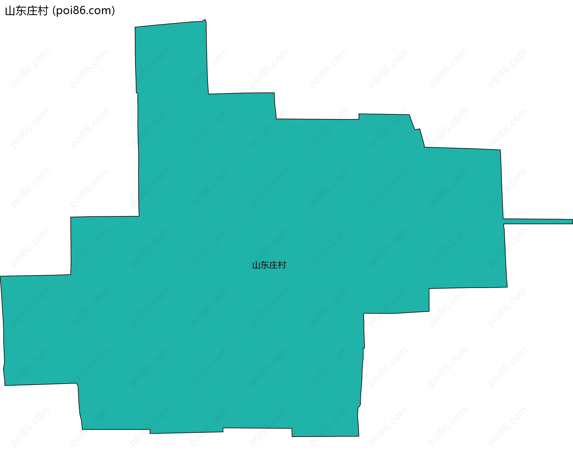 山东庄村边界地图