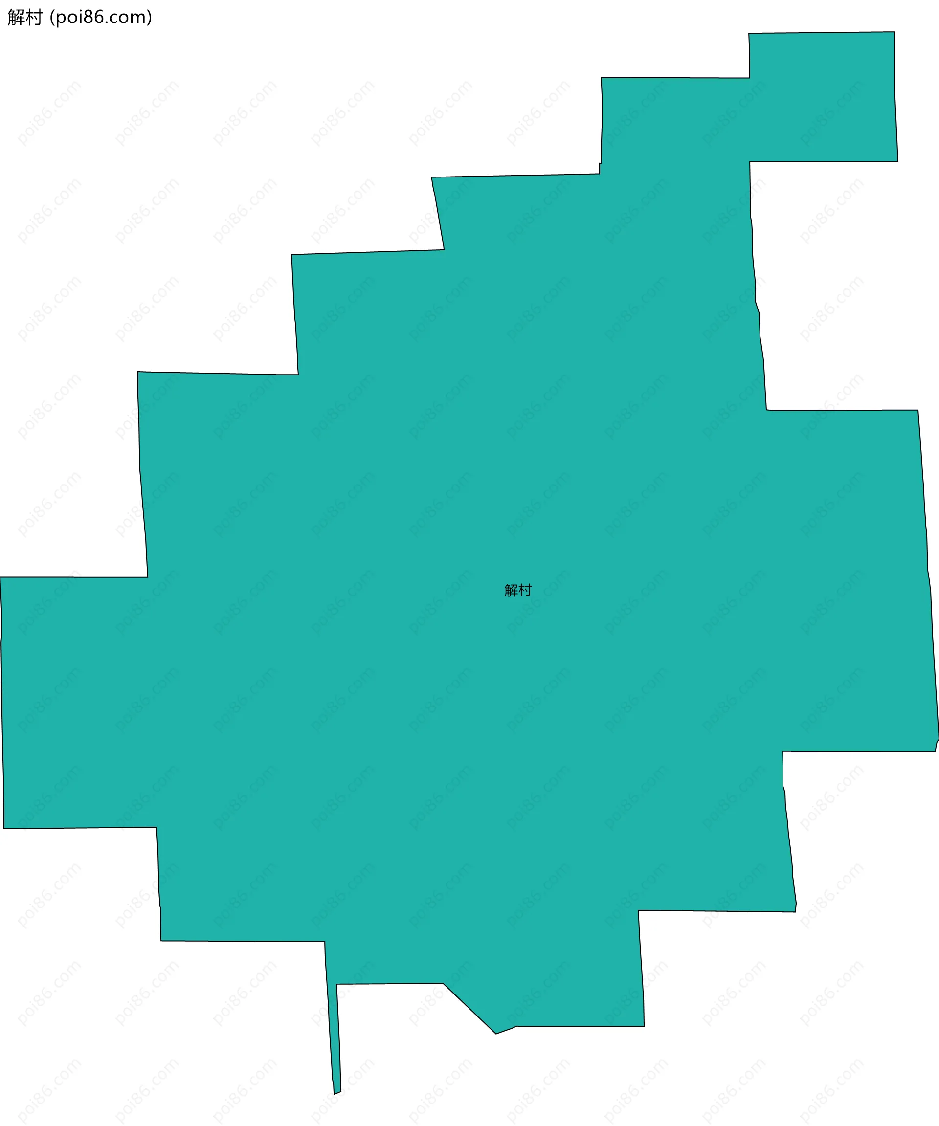 解村边界地图