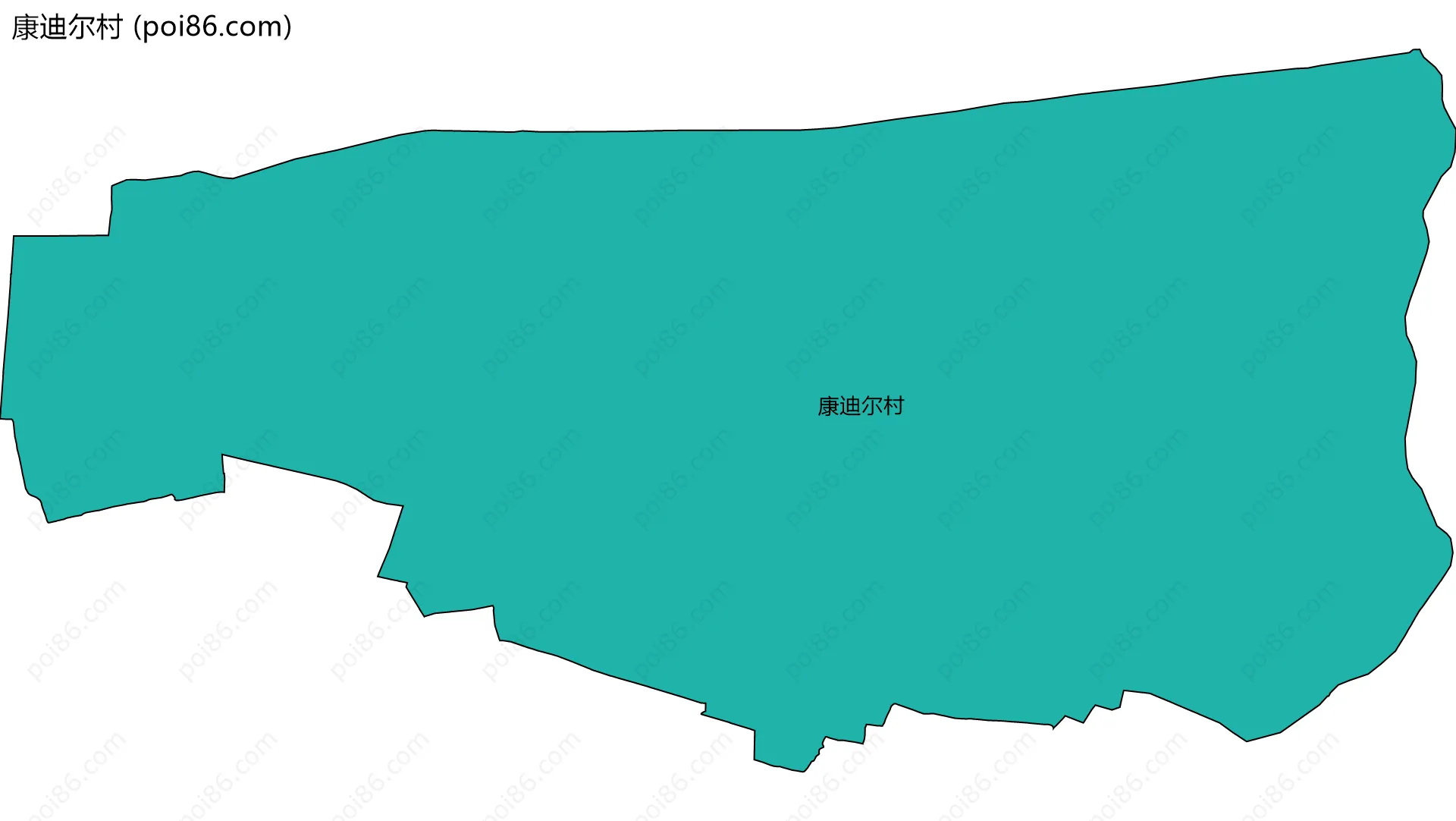 康迪尔村边界地图