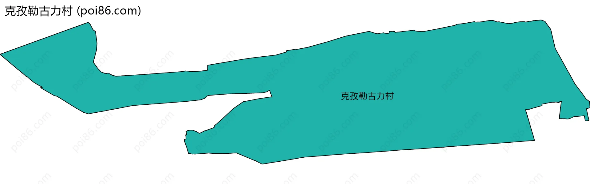 克孜勒古力村边界地图