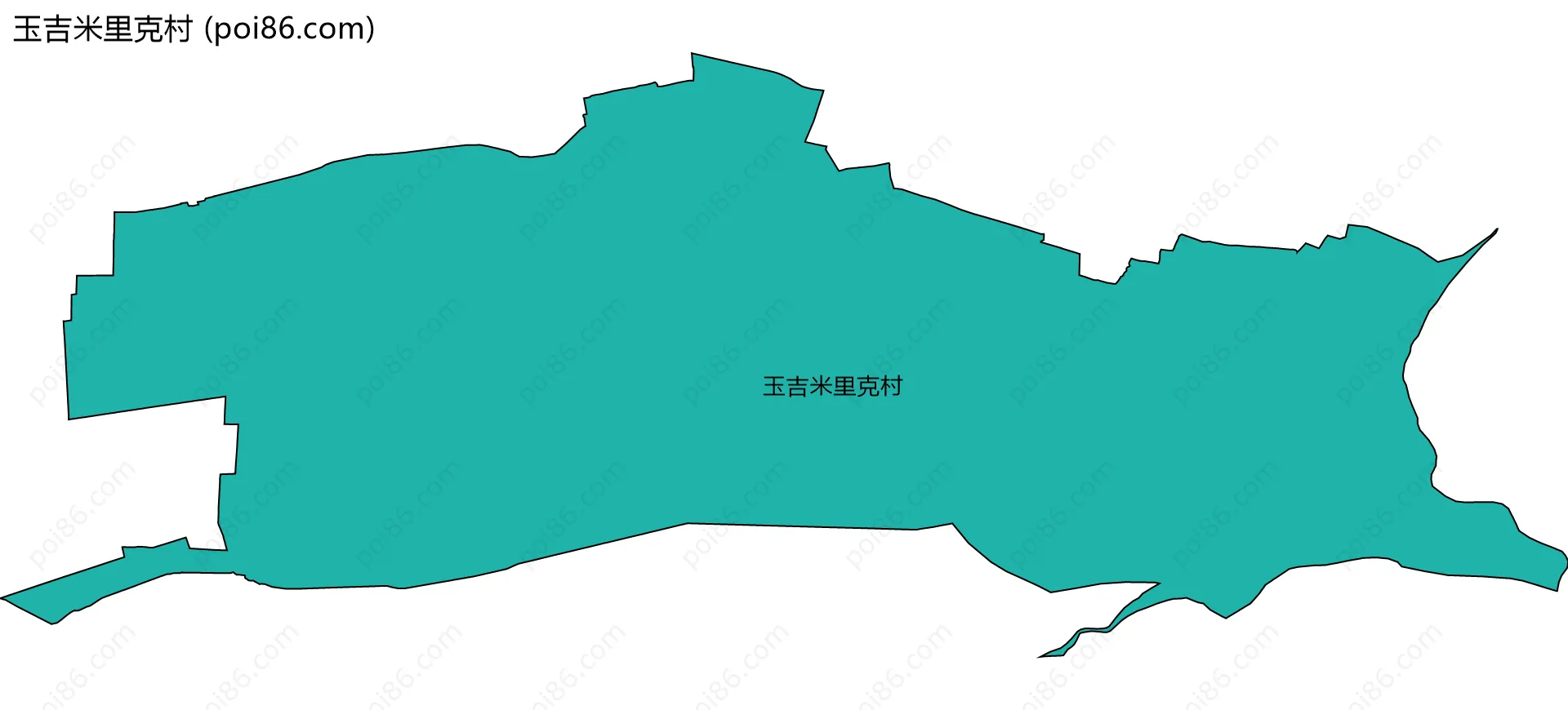 玉吉米里克村边界地图