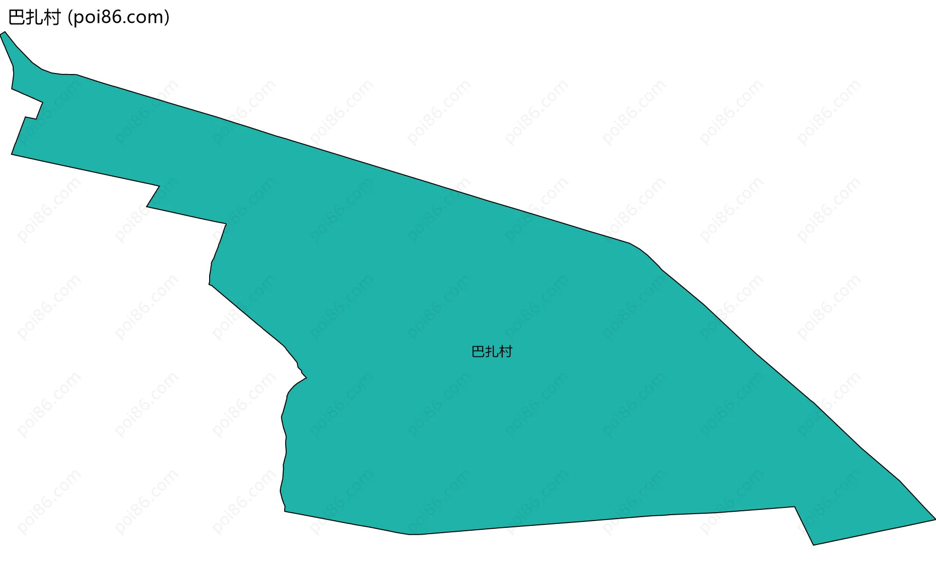 巴扎村边界地图