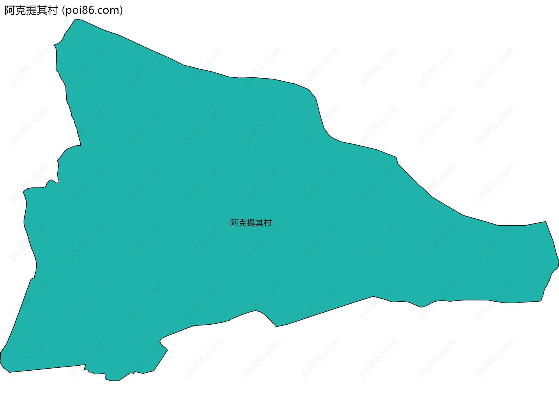 阿克提其村边界地图