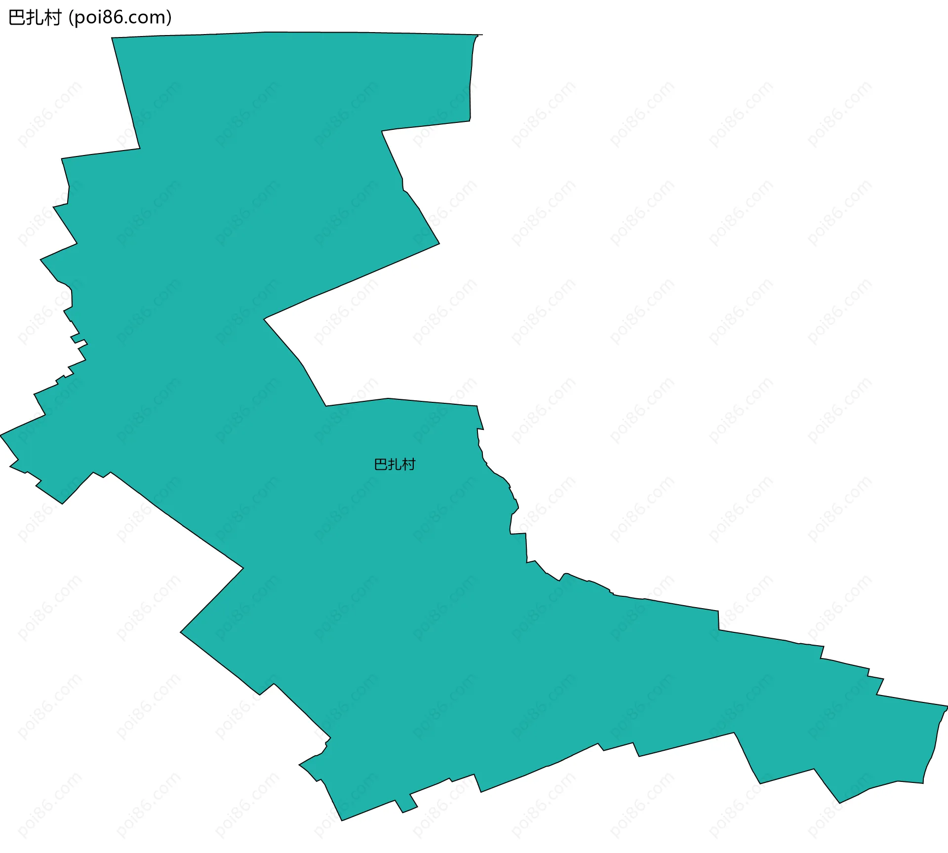 巴扎村边界地图