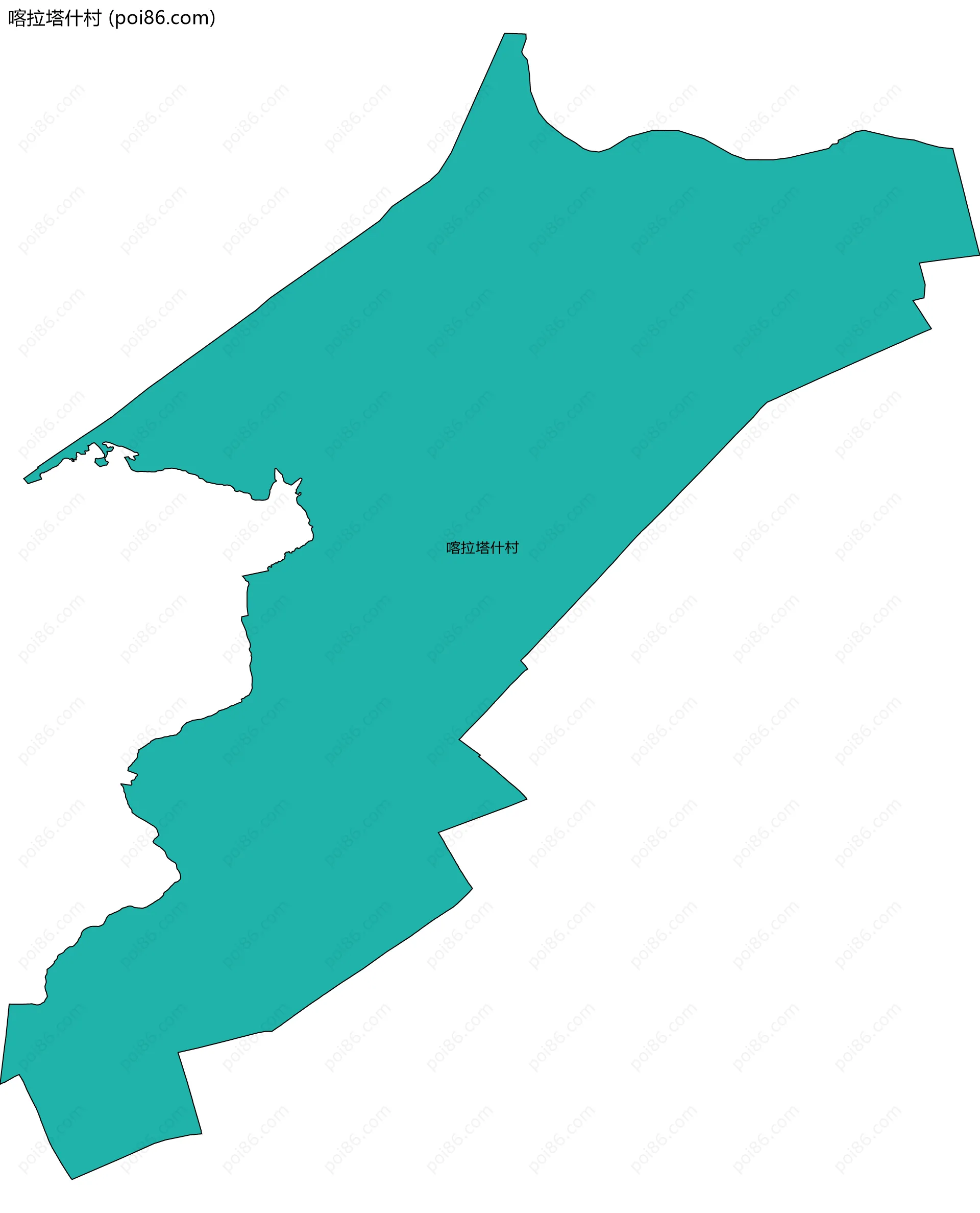 喀拉塔什村边界地图