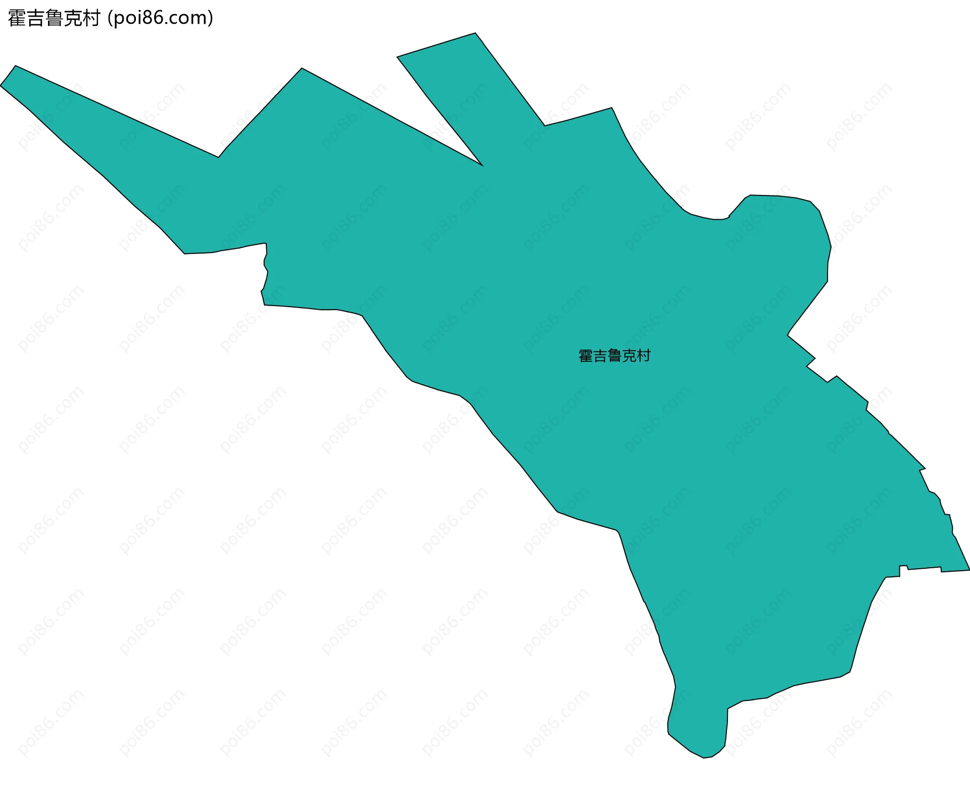 霍吉鲁克村边界地图