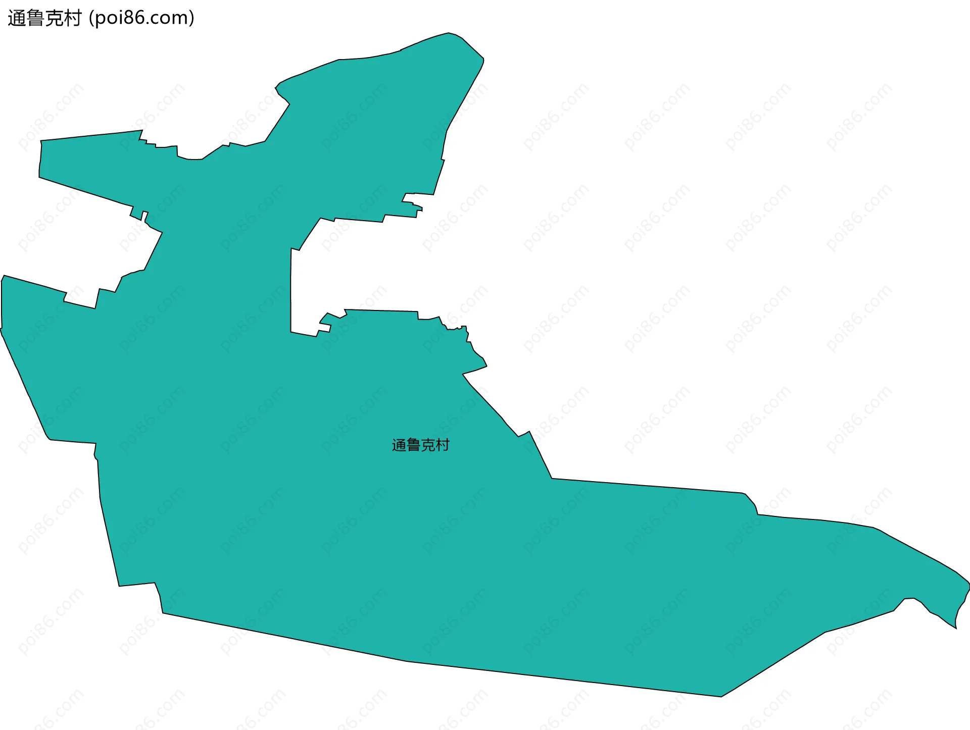通鲁克村边界地图