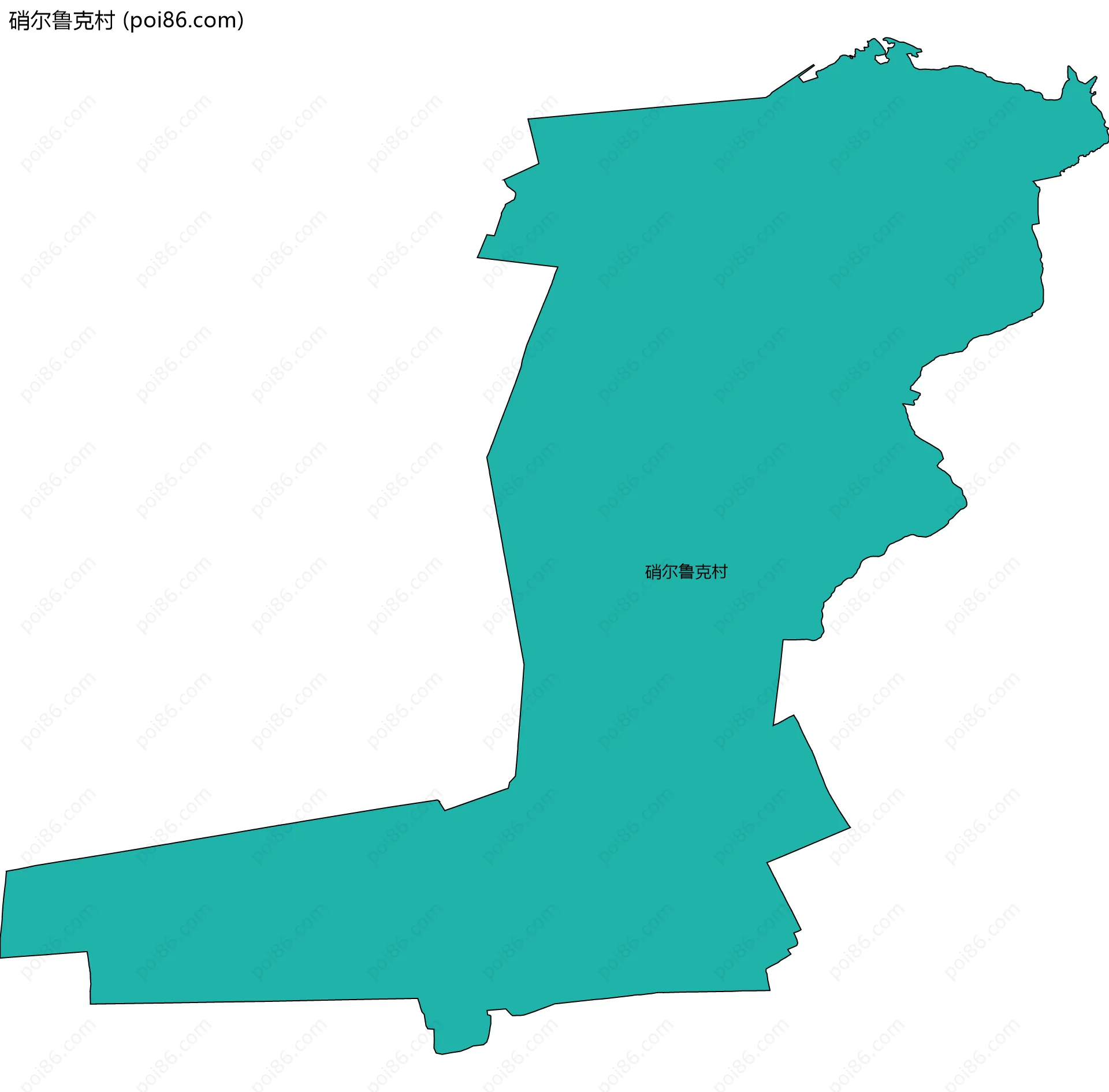 硝尔鲁克村边界地图
