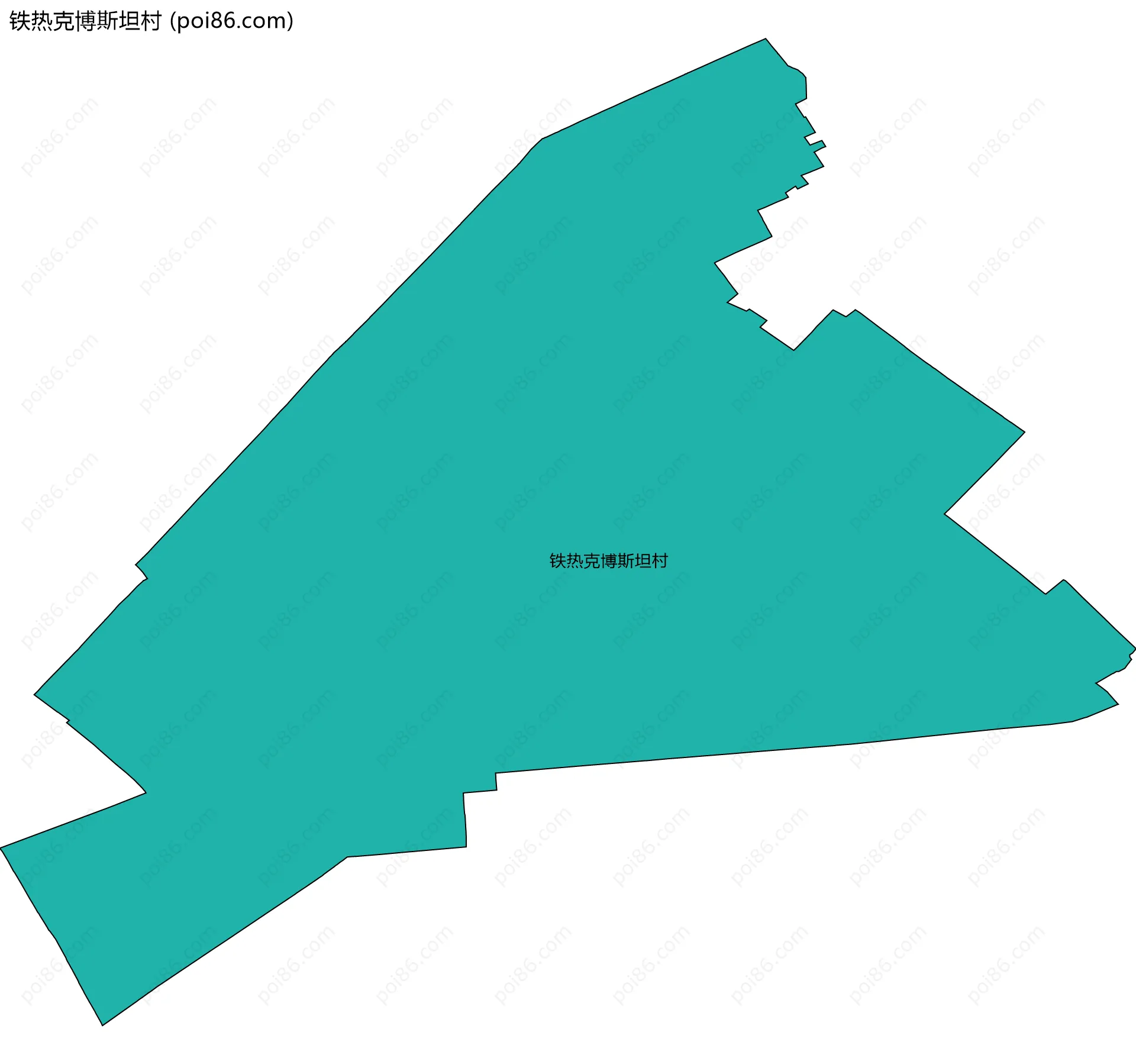 铁热克博斯坦村边界地图
