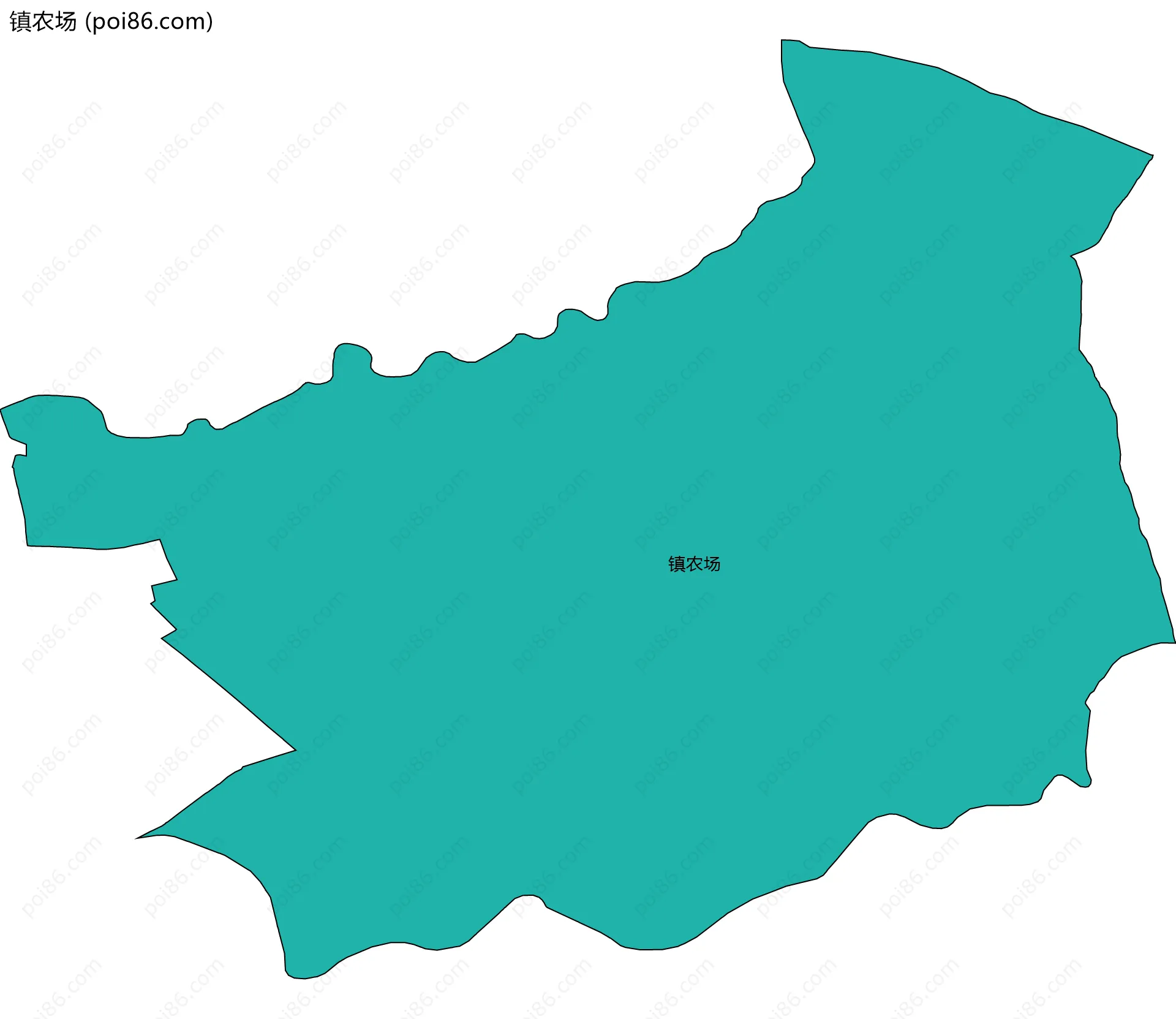 镇农场边界地图