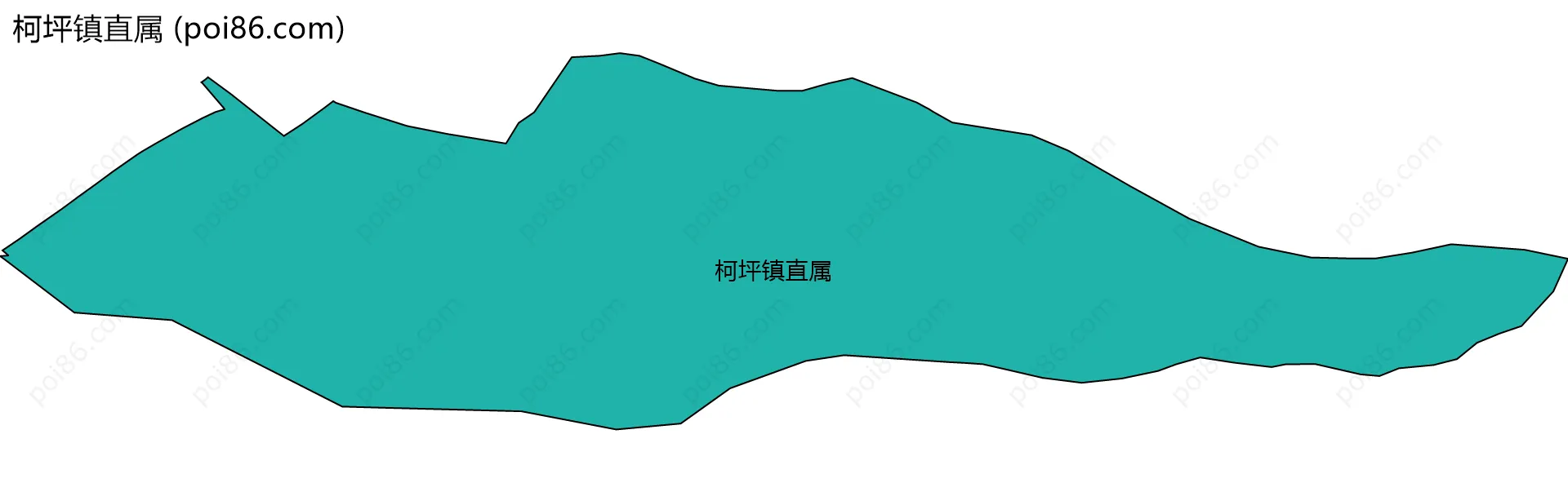 柯坪镇直属边界地图