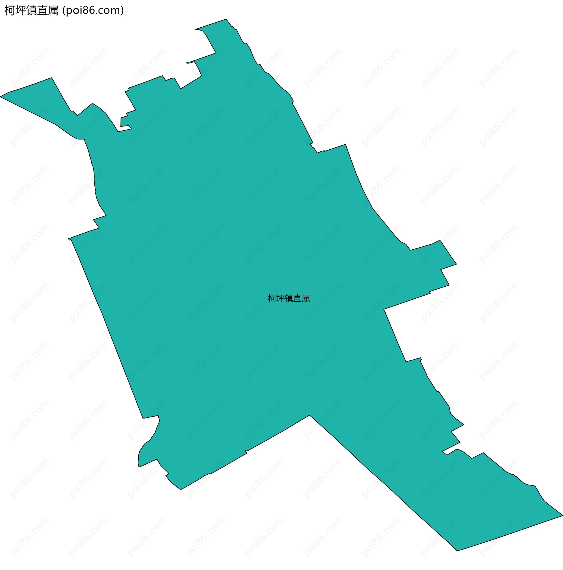 柯坪镇直属边界地图