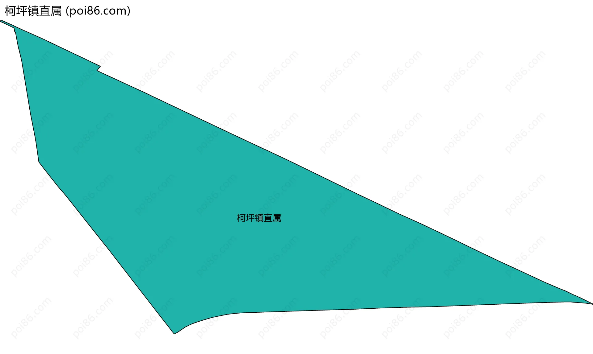 柯坪镇直属边界地图