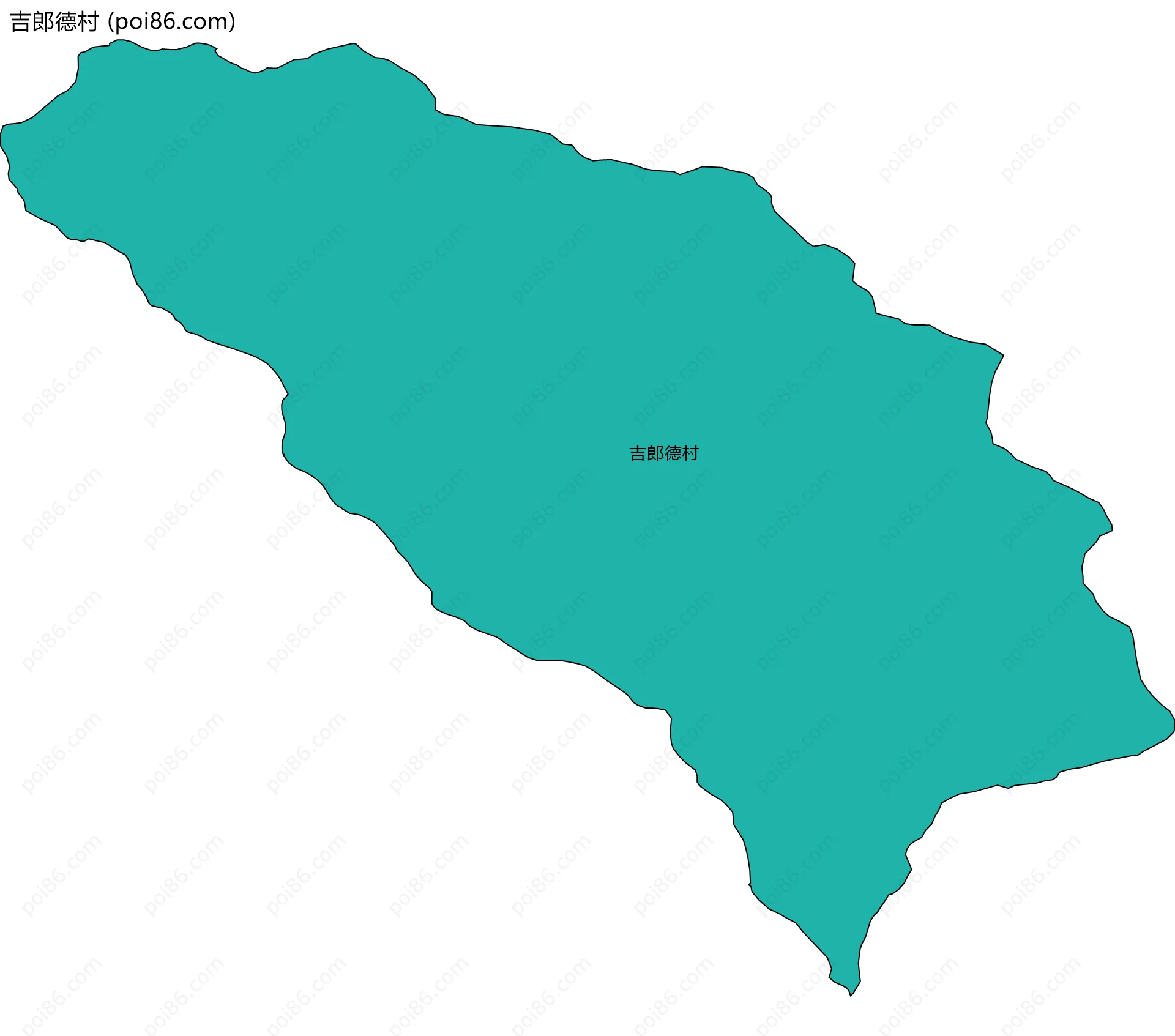 吉郎德村边界地图