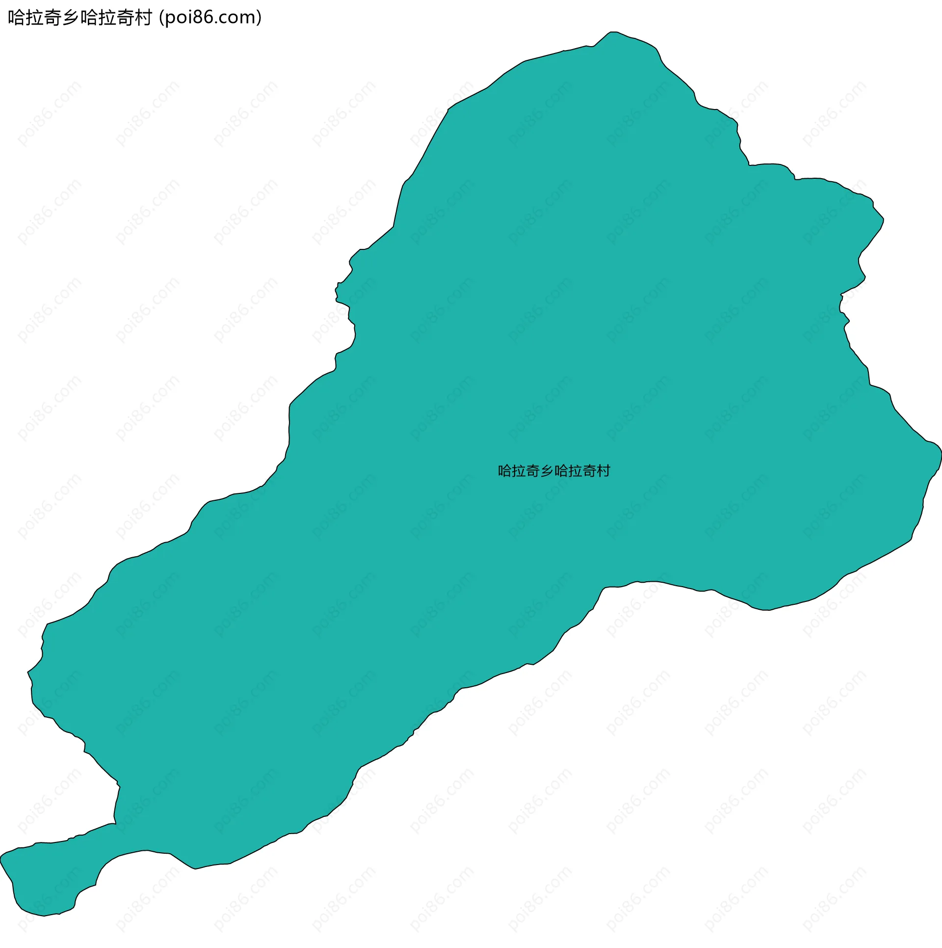 哈拉奇乡哈拉奇村边界地图