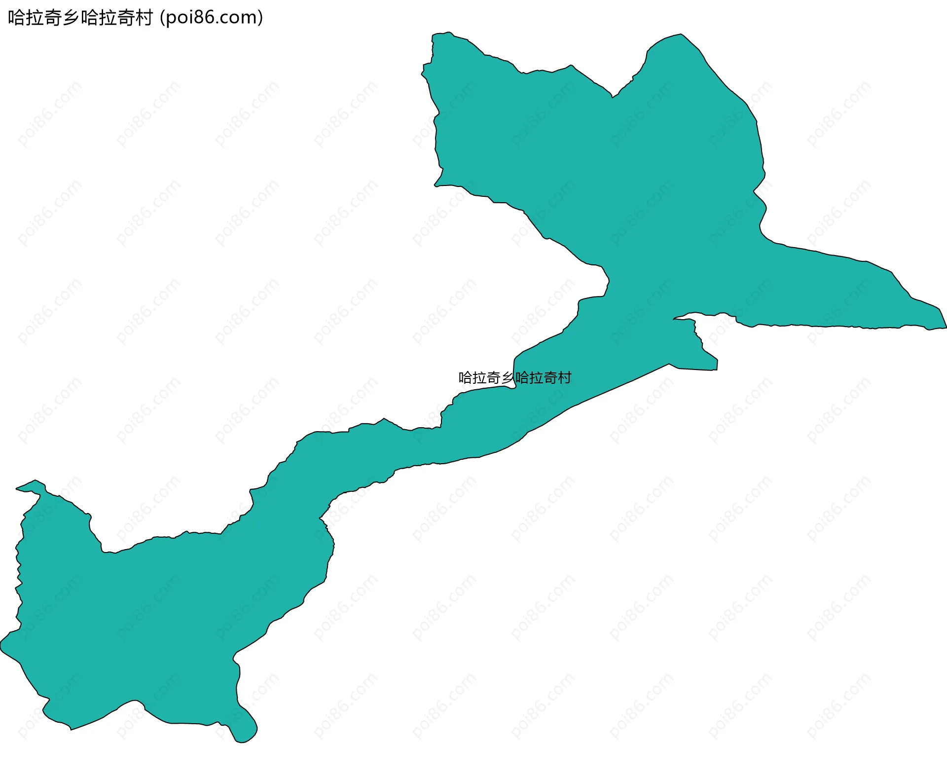 哈拉奇乡哈拉奇村边界地图