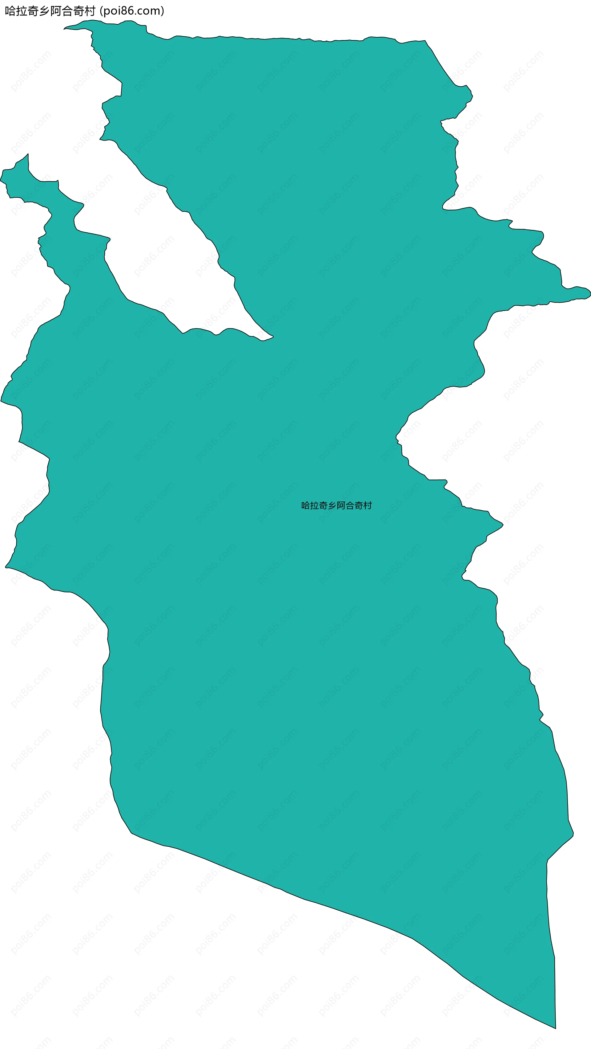 哈拉奇乡阿合奇村边界地图