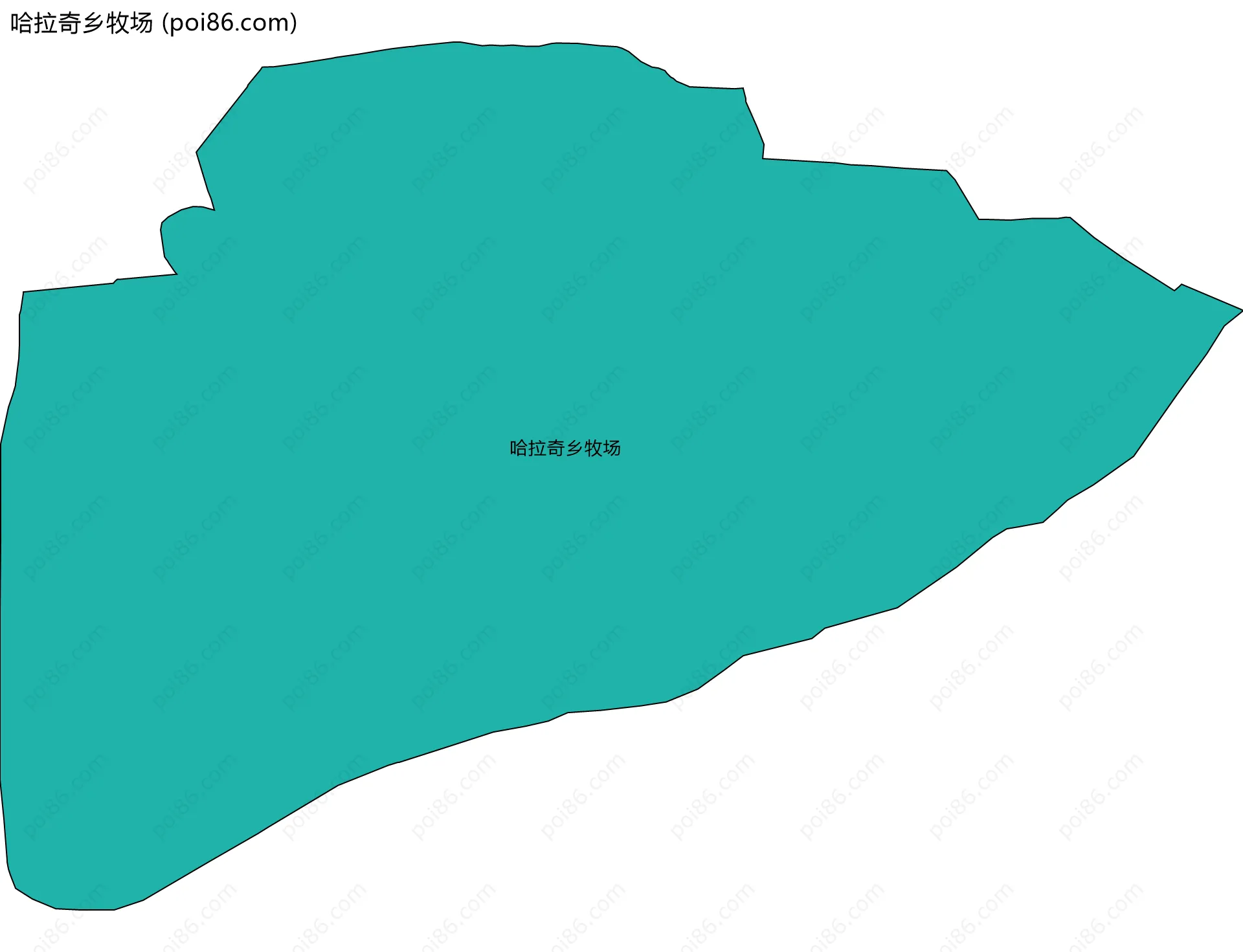哈拉奇乡牧场边界地图