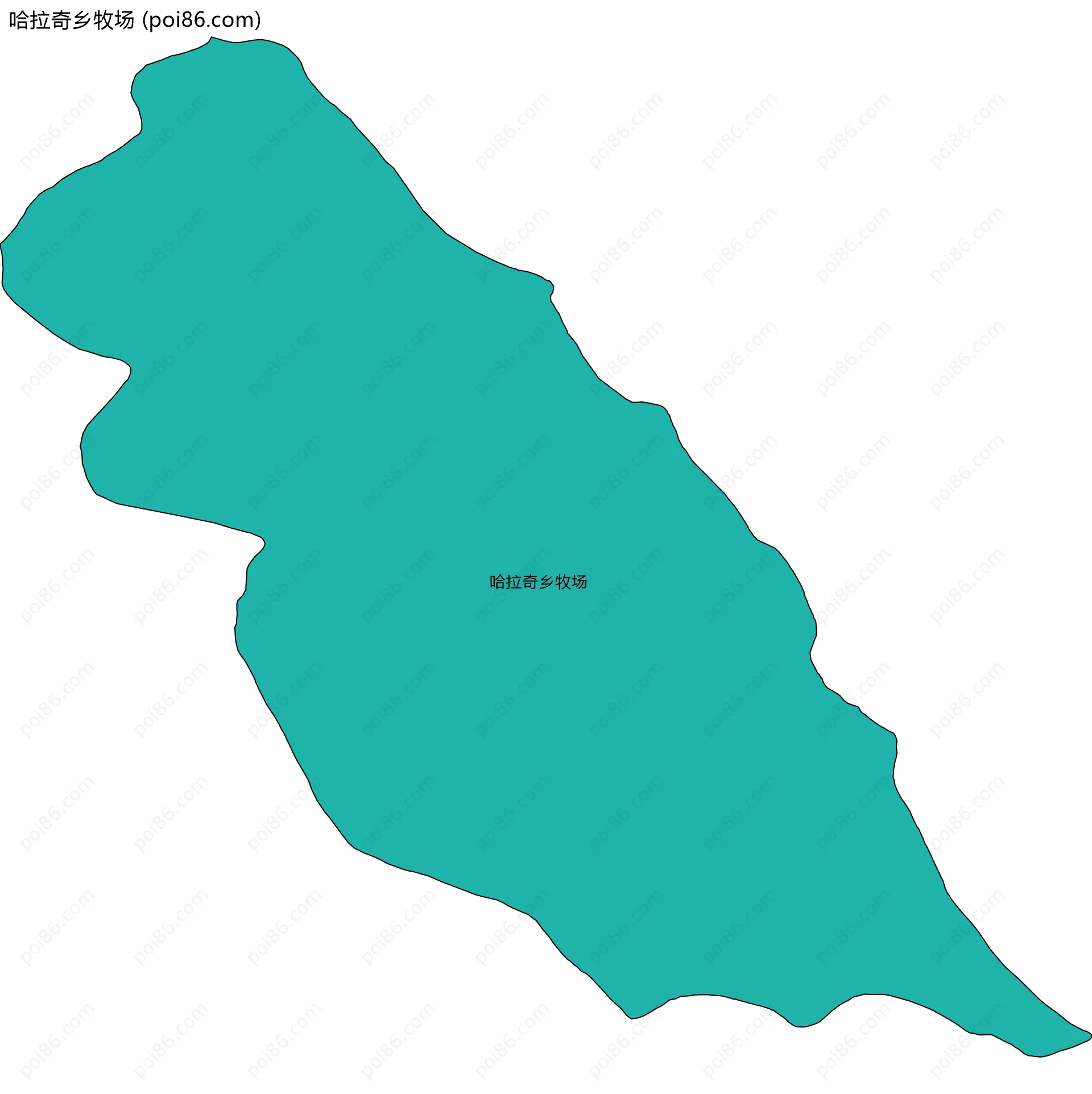 哈拉奇乡牧场边界地图