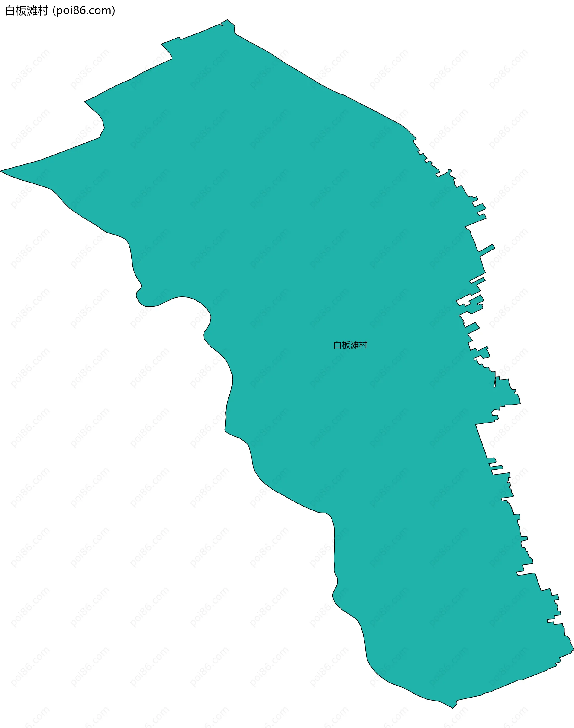 白板滩村边界地图