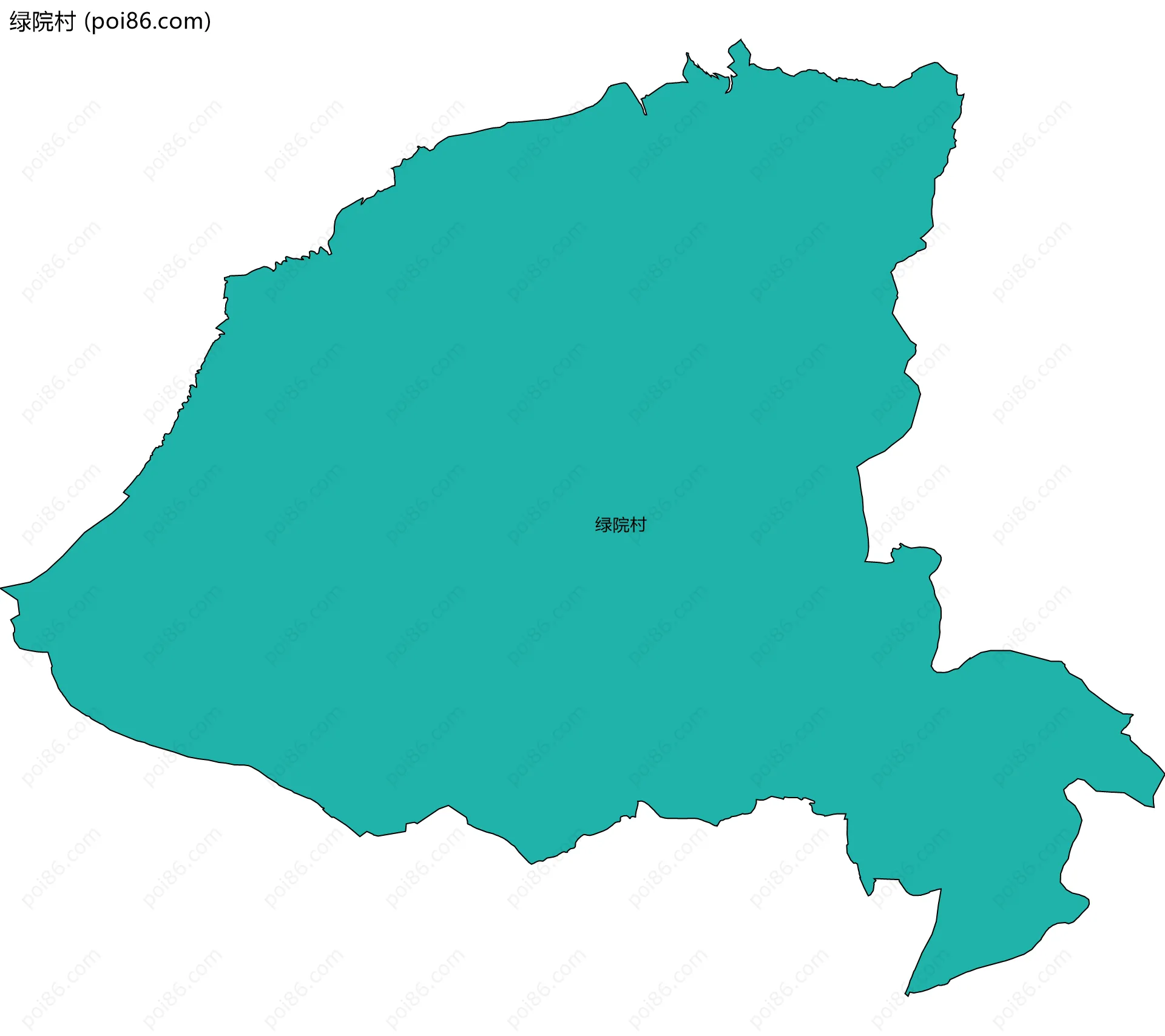 绿院村边界地图