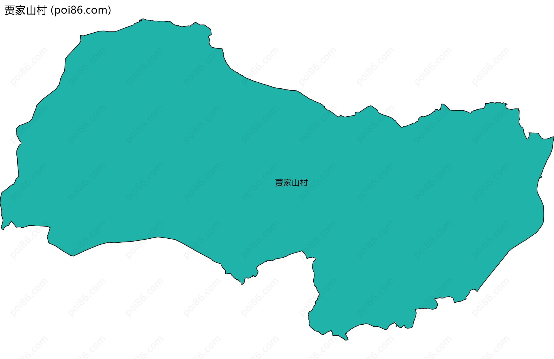 贾家山村边界地图