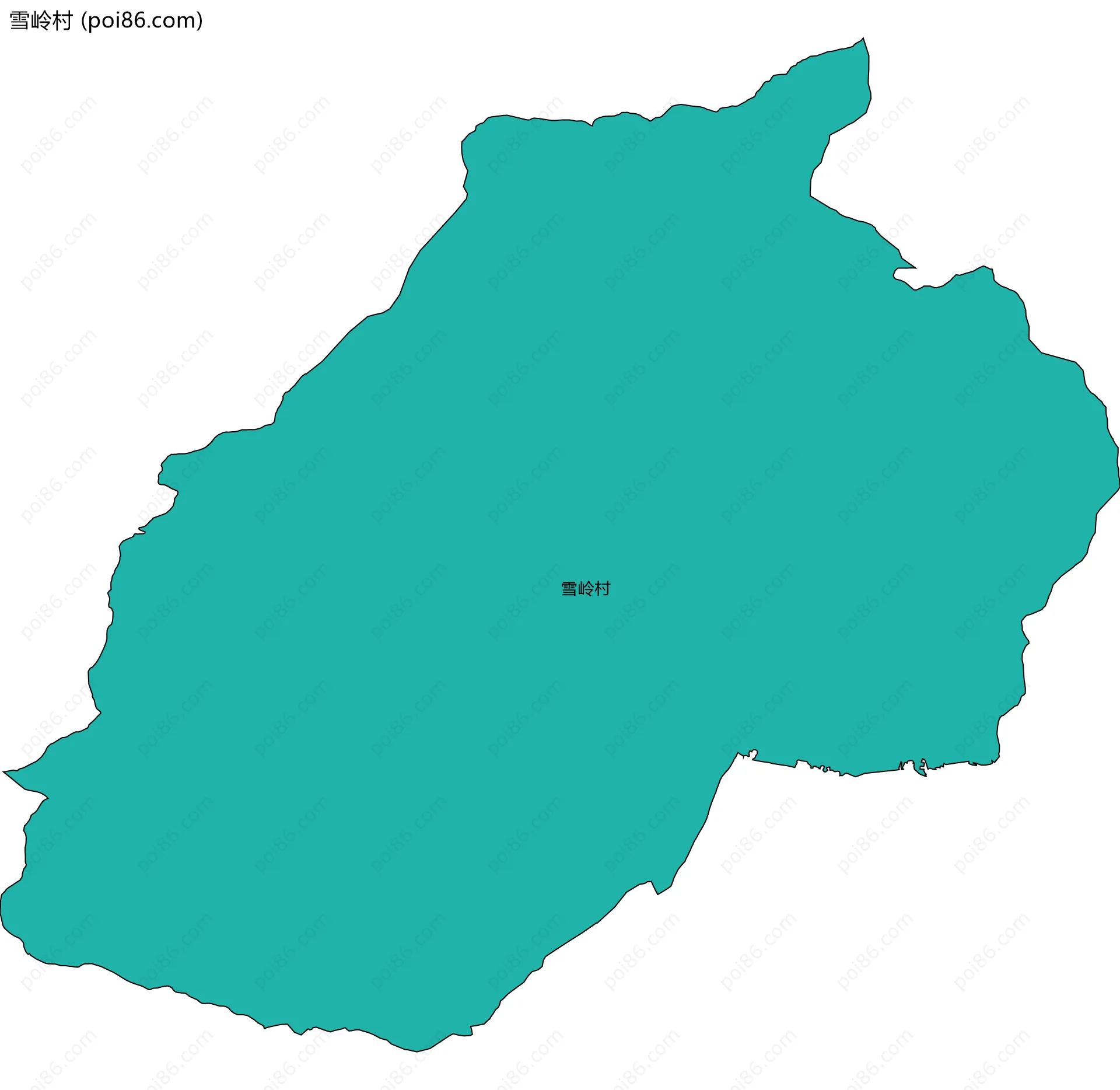雪岭村边界地图
