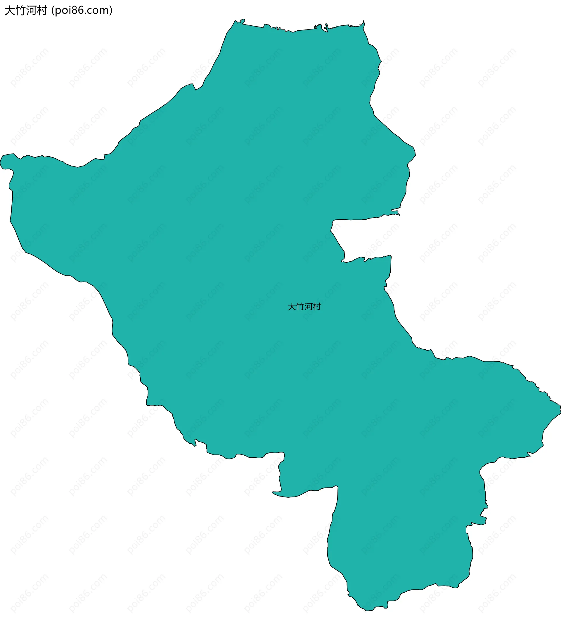 大竹河村边界地图