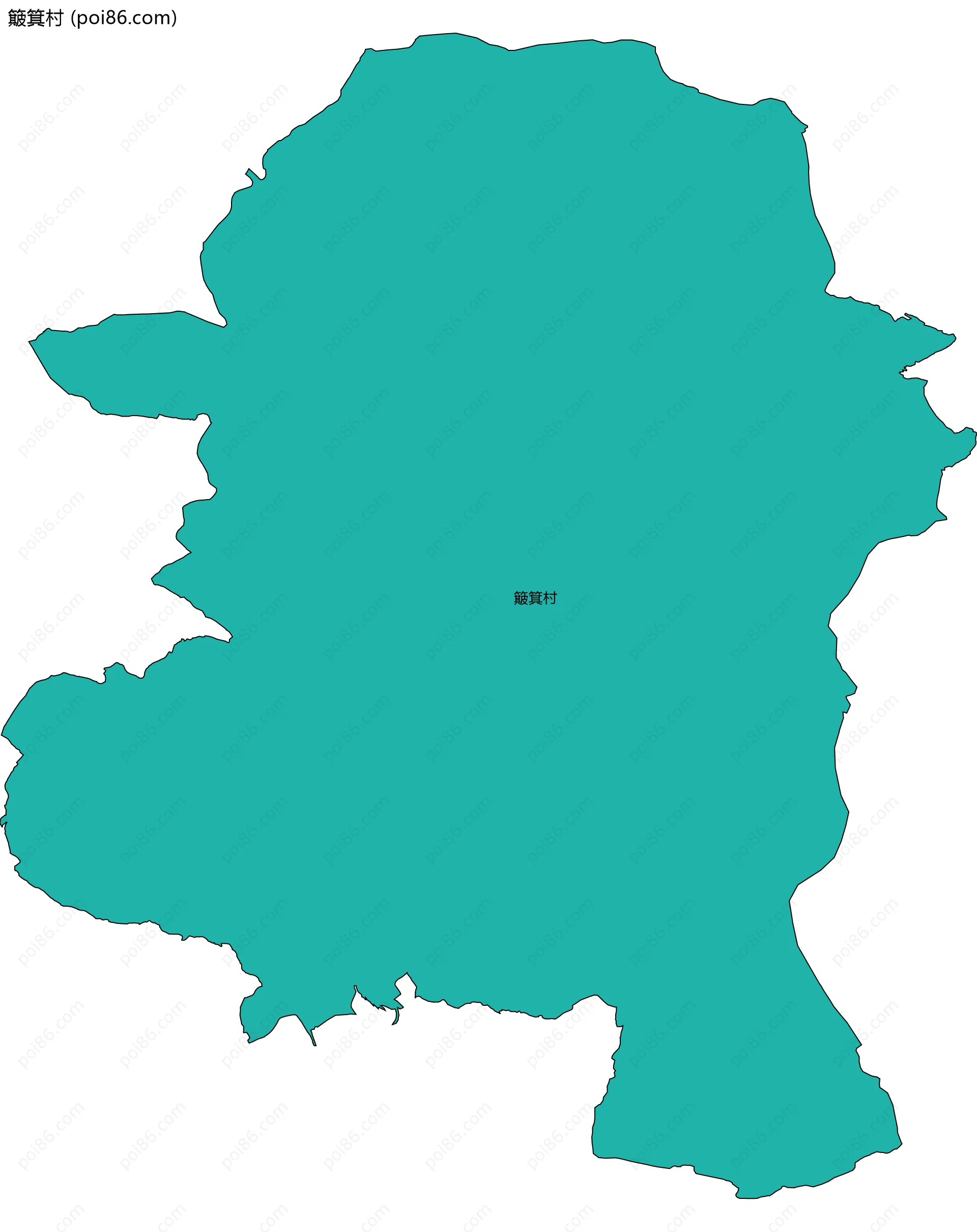 簸箕村边界地图