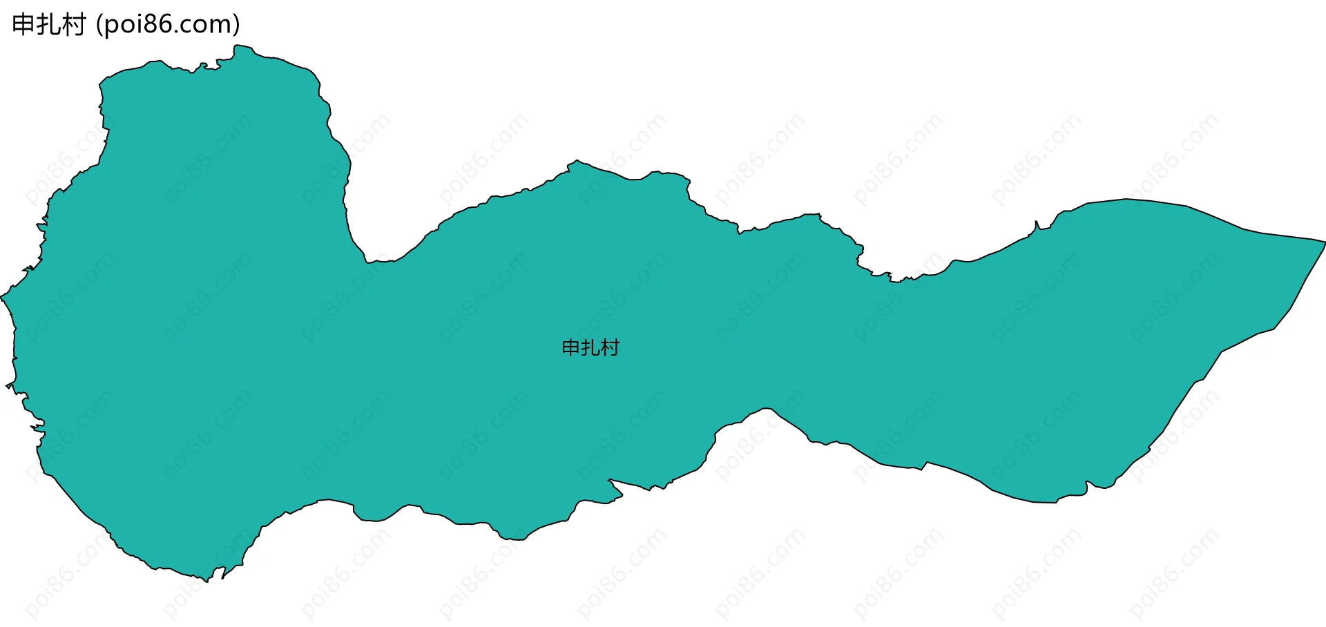 申扎村边界地图