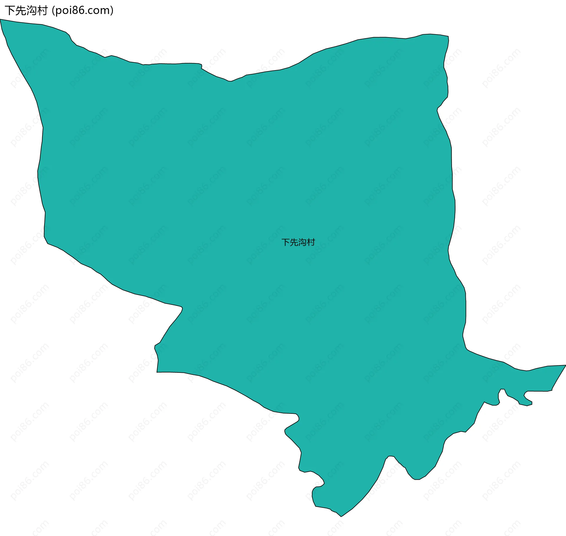 下先沟村边界地图