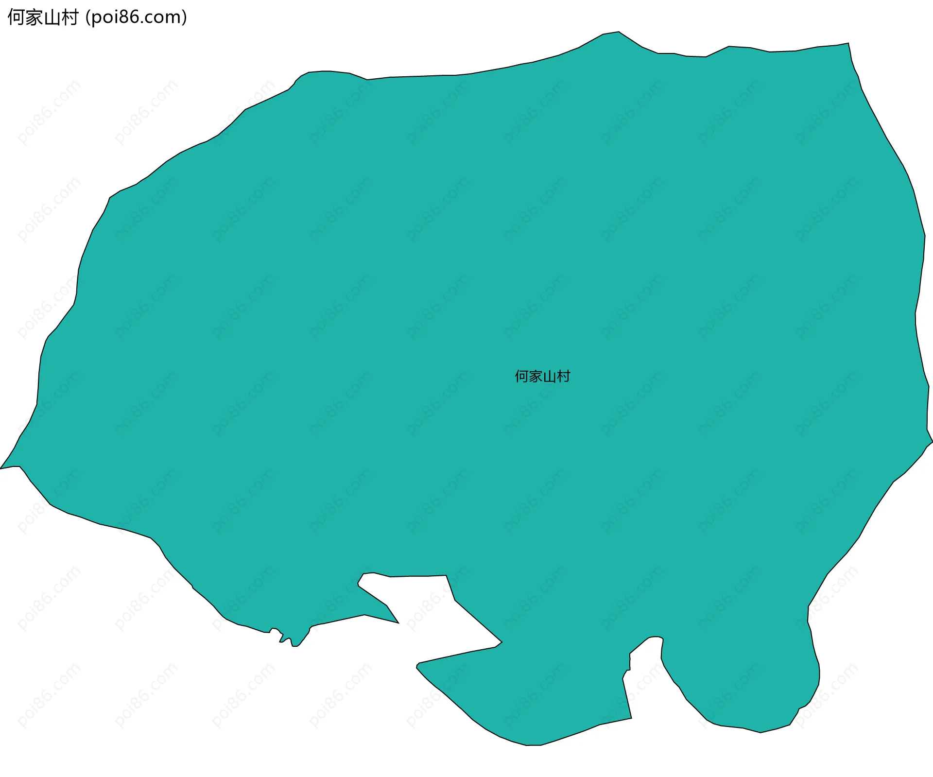 何家山村边界地图