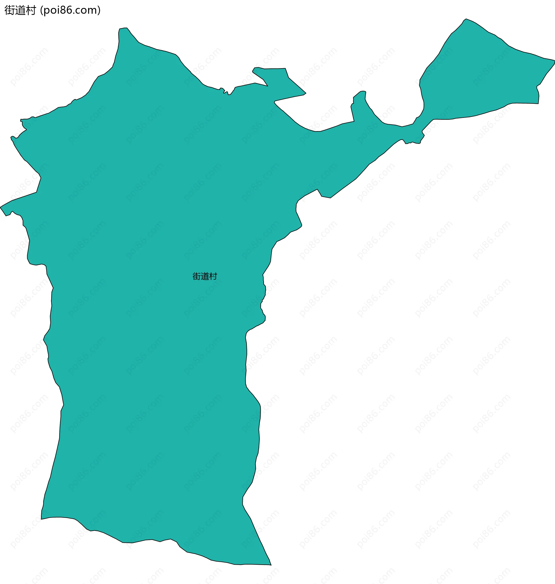 街道村边界地图